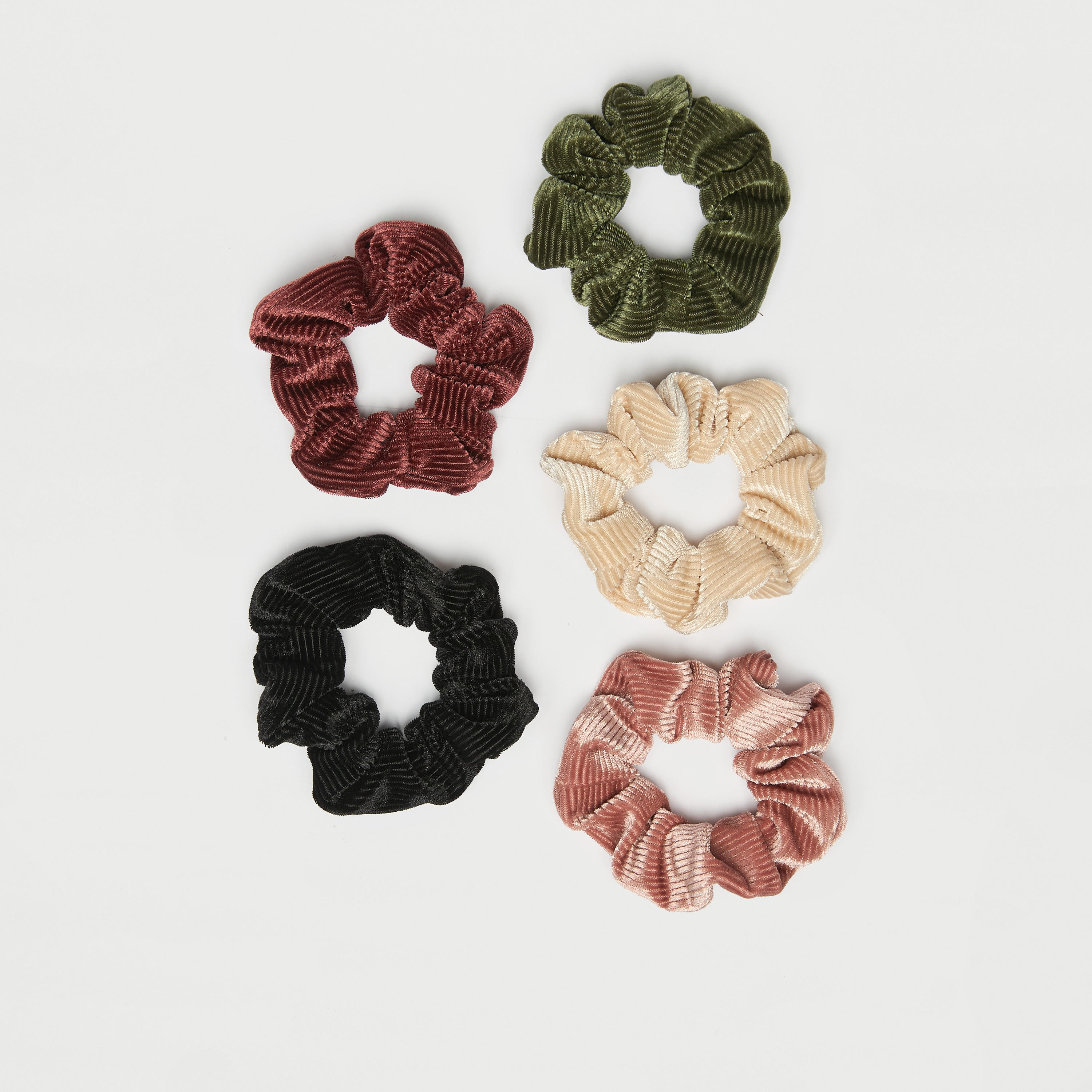 Set of 5 - Textured Scrunchie-women-hairaccessories-scrunchies-image-3