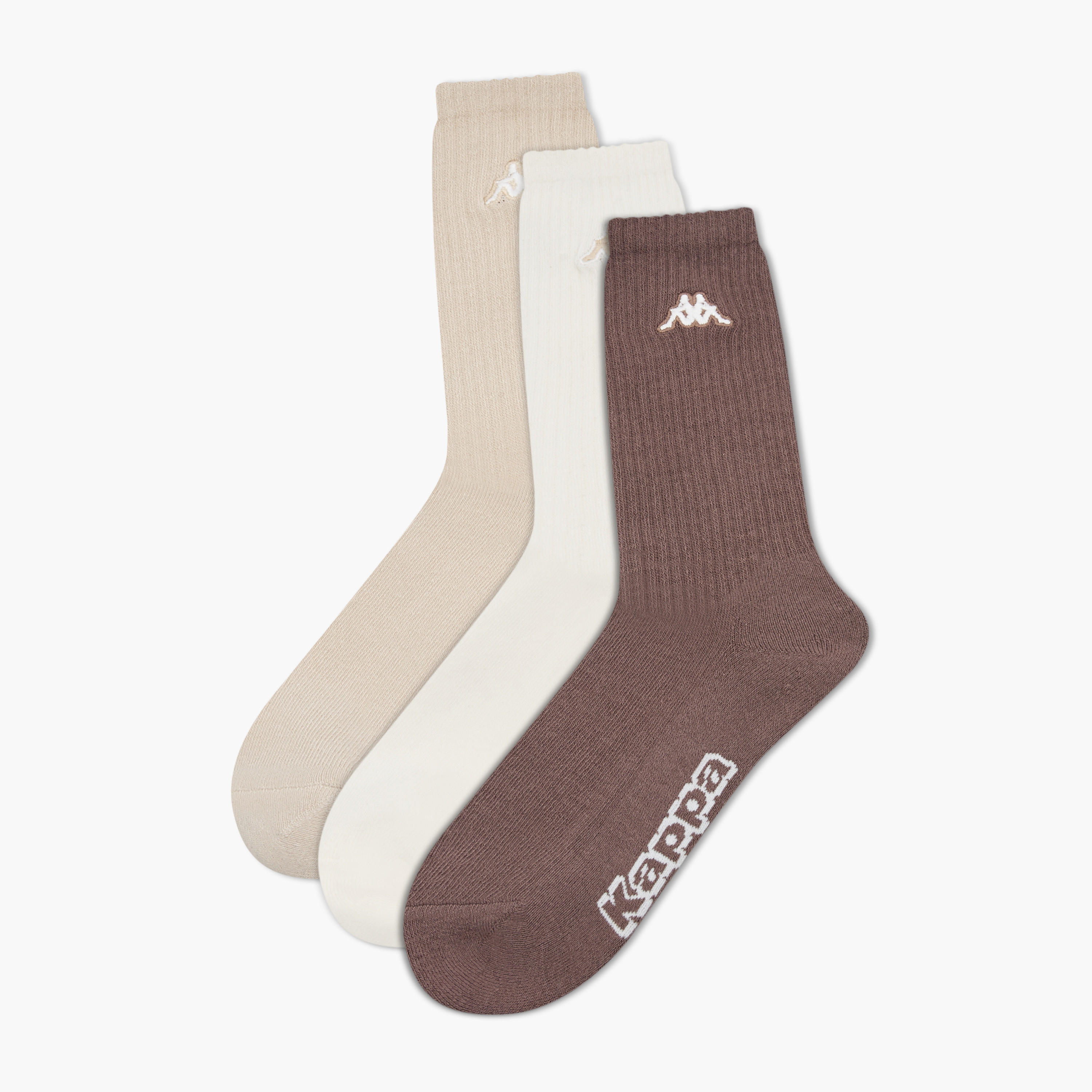 Set of 3 - Kappa Solid Crew Length Socks-sports-women-accessories-image-1