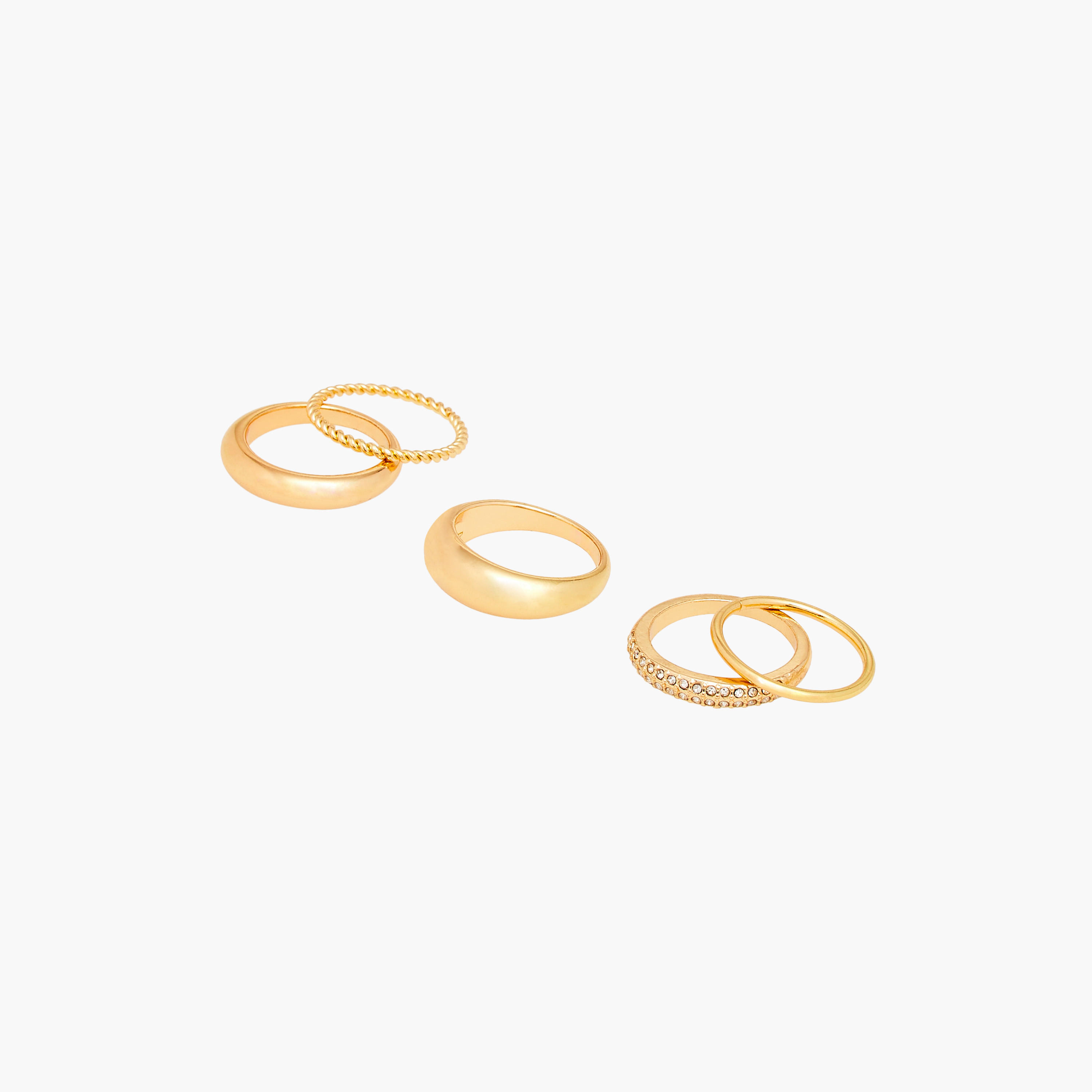 طقم خواتم ميتاليك 5 قطع-women-watchesandjewellery-jewellery-rings-image-1