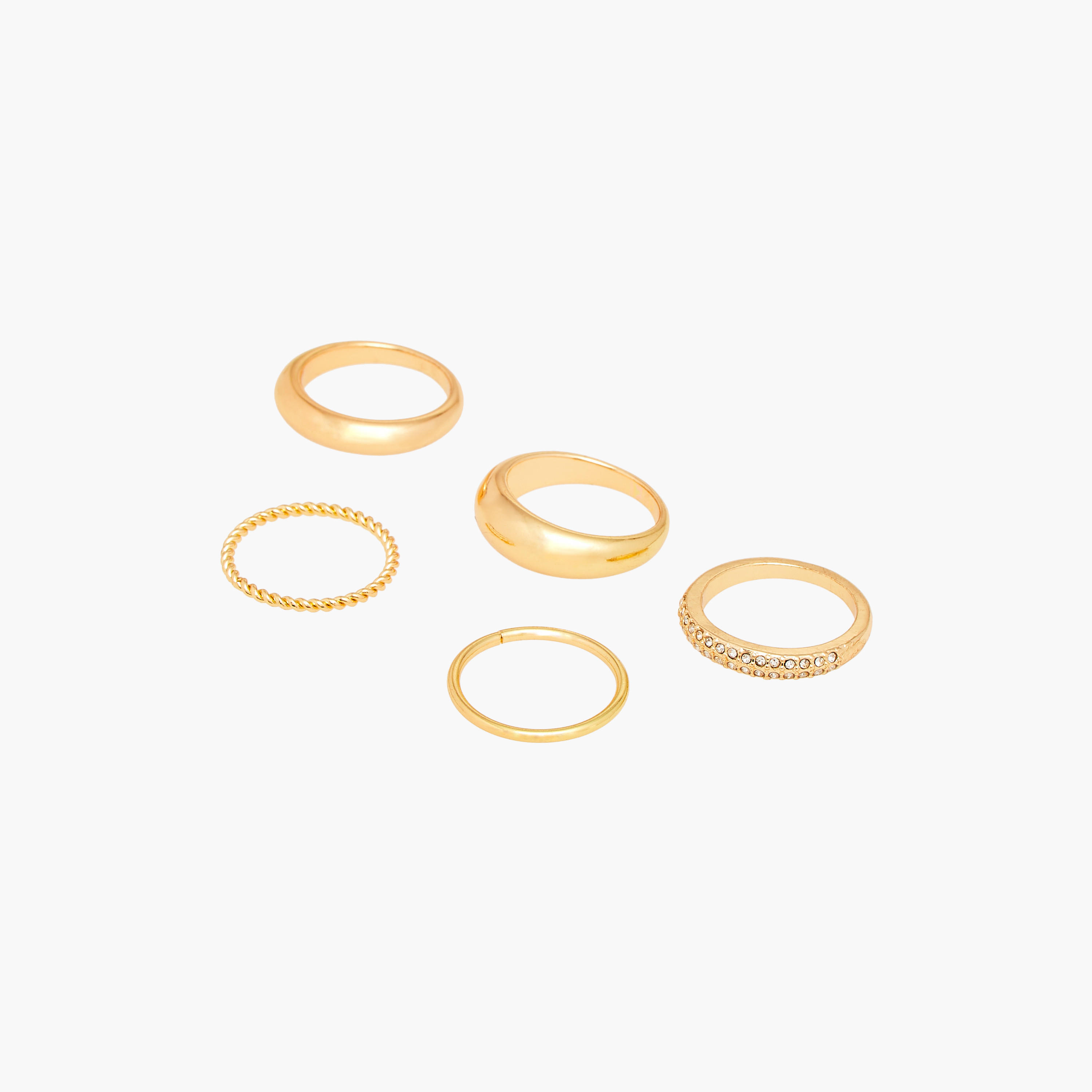 طقم خواتم ميتاليك 5 قطع-women-watchesandjewellery-jewellery-rings-image-3