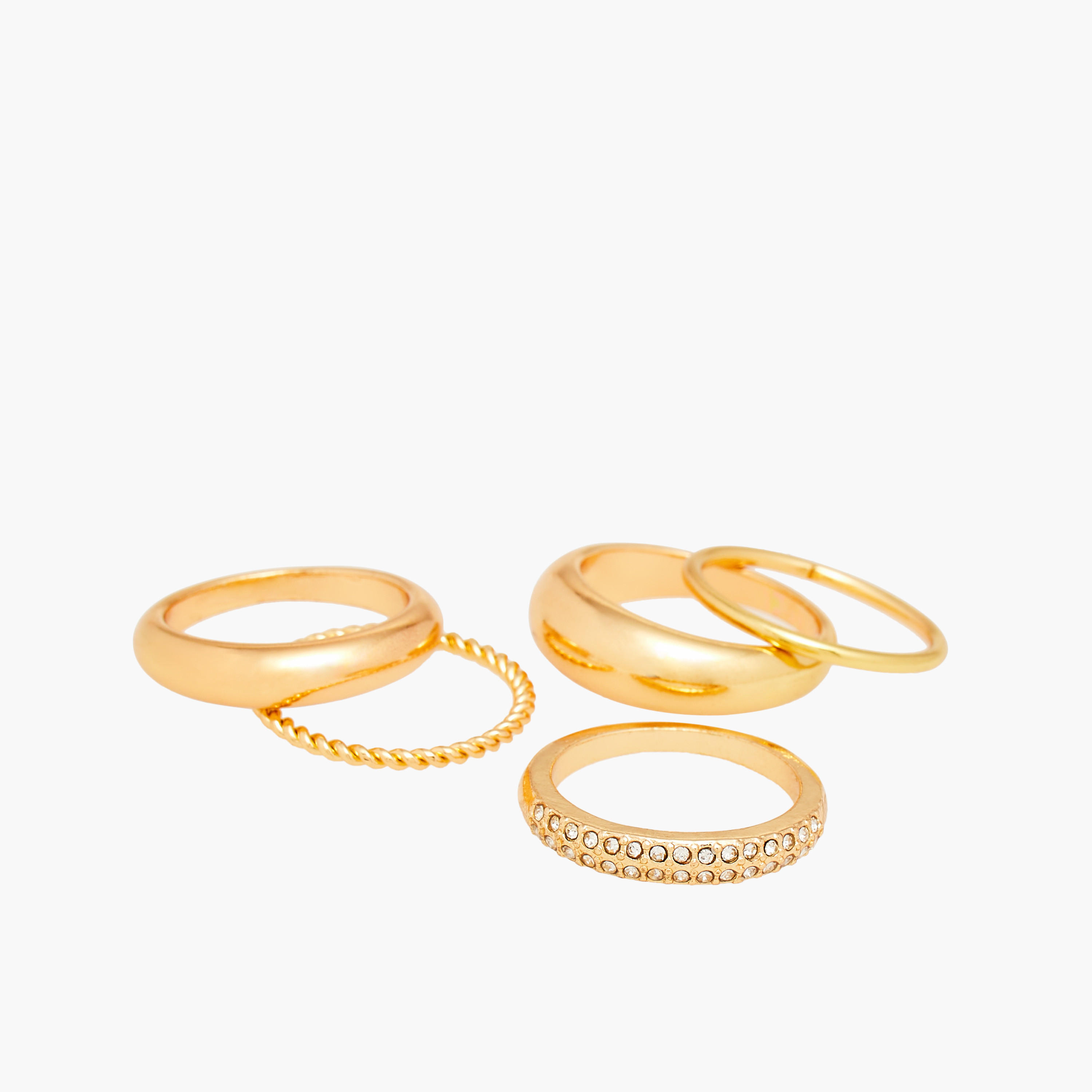طقم خواتم ميتاليك 5 قطع-women-watchesandjewellery-jewellery-rings-image-4