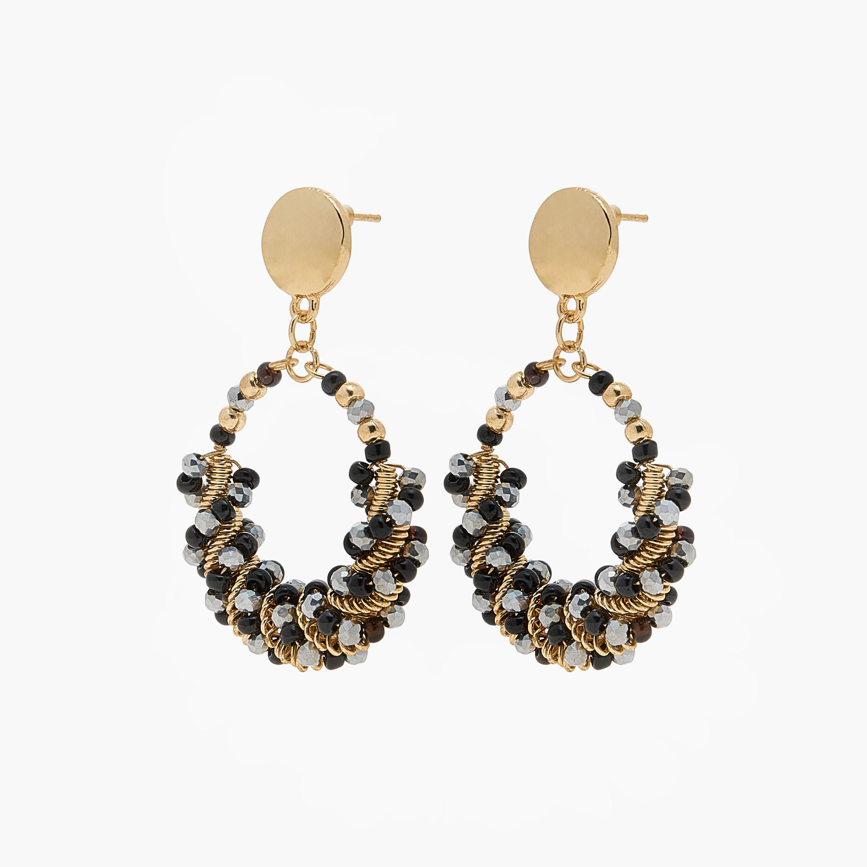 حلق مزيّن بمكبس إغلاق خلفي-women-watchesandjewellery-jewellery-earrings-image-3