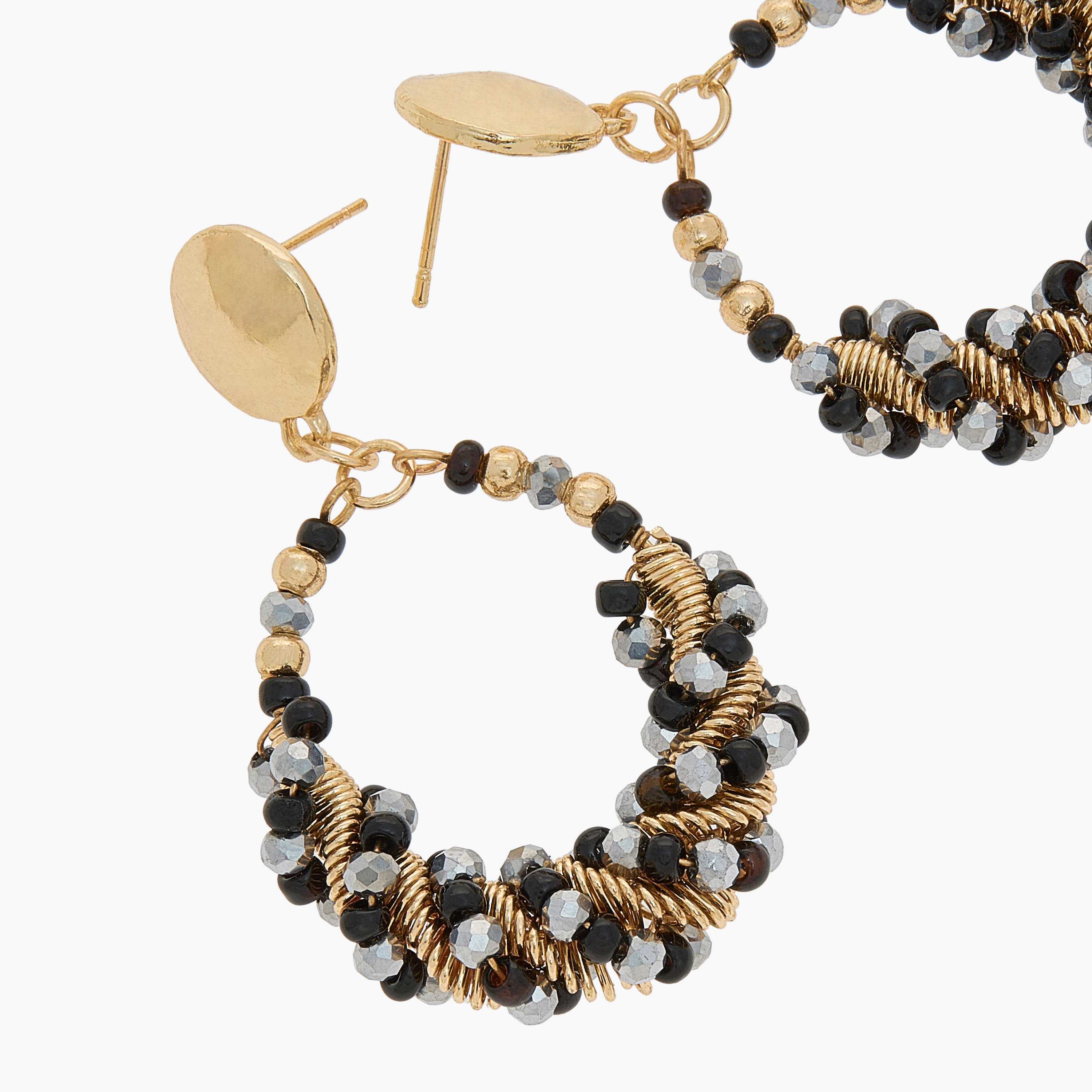 حلق مزيّن بمكبس إغلاق خلفي-women-watchesandjewellery-jewellery-earrings-image-4