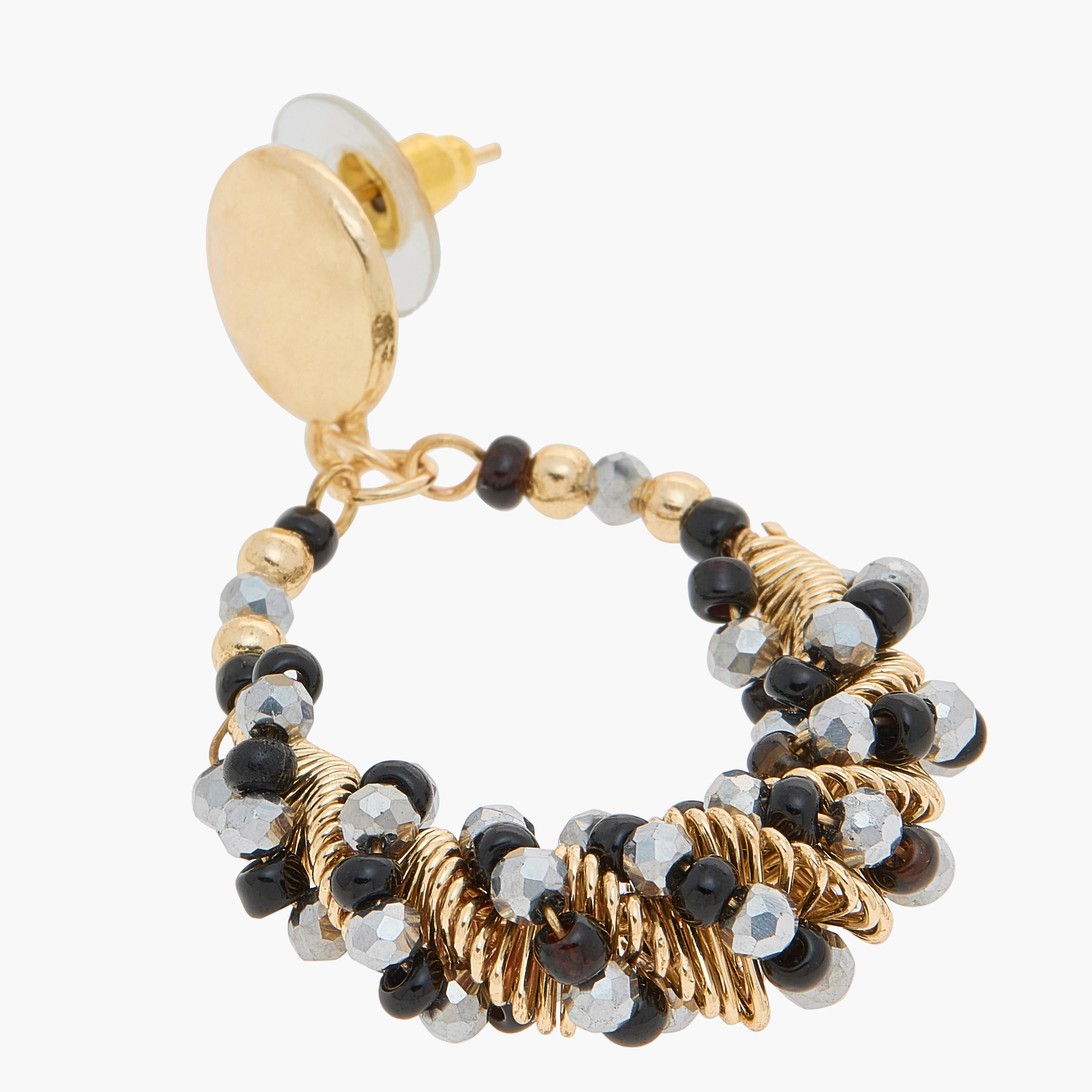 حلق مزيّن بمكبس إغلاق خلفي-women-watchesandjewellery-jewellery-earrings-image-5