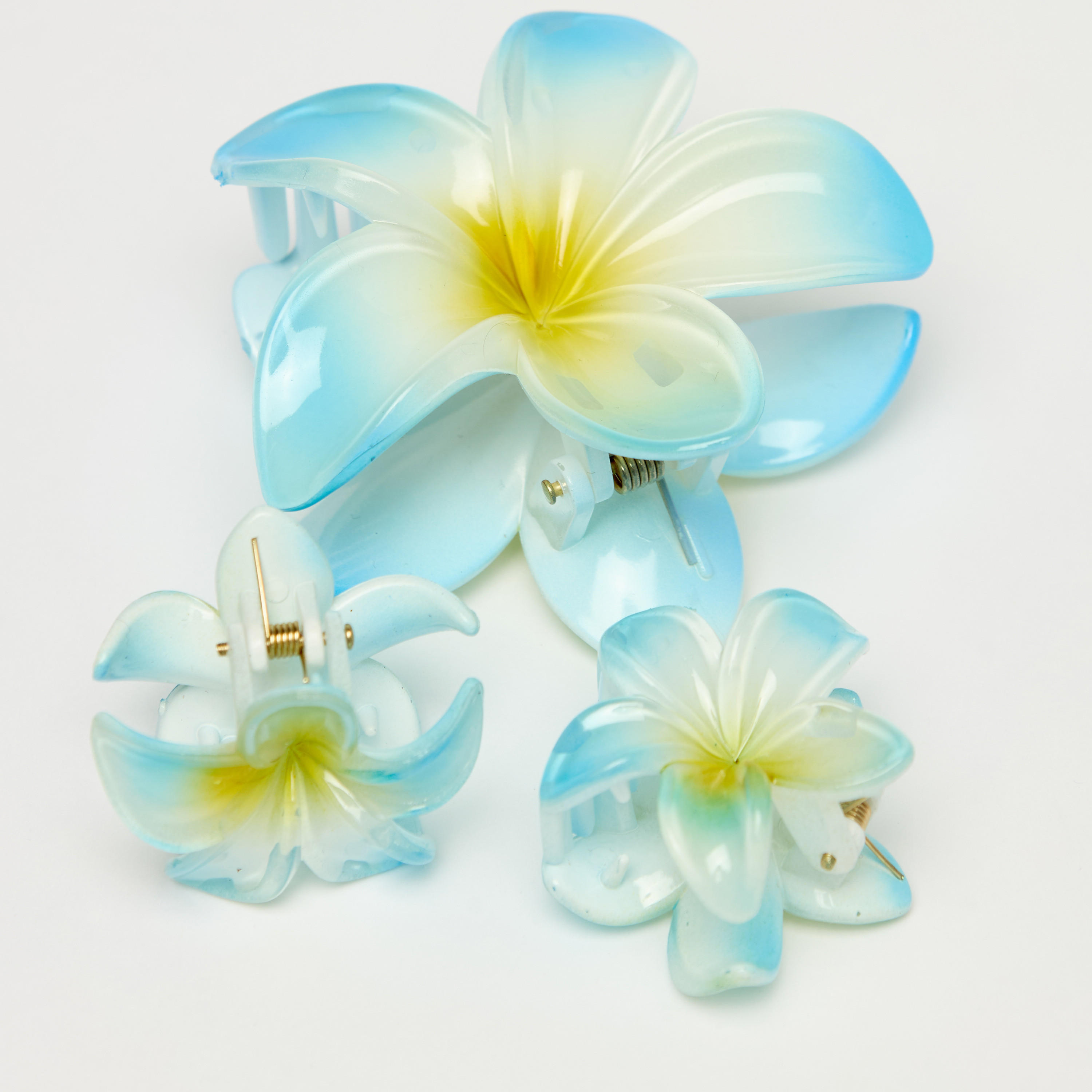 مشبك شعر بتصميم زهري من جلو - طقم من 3 قطع-women-hairaccessories-clamps-image-3