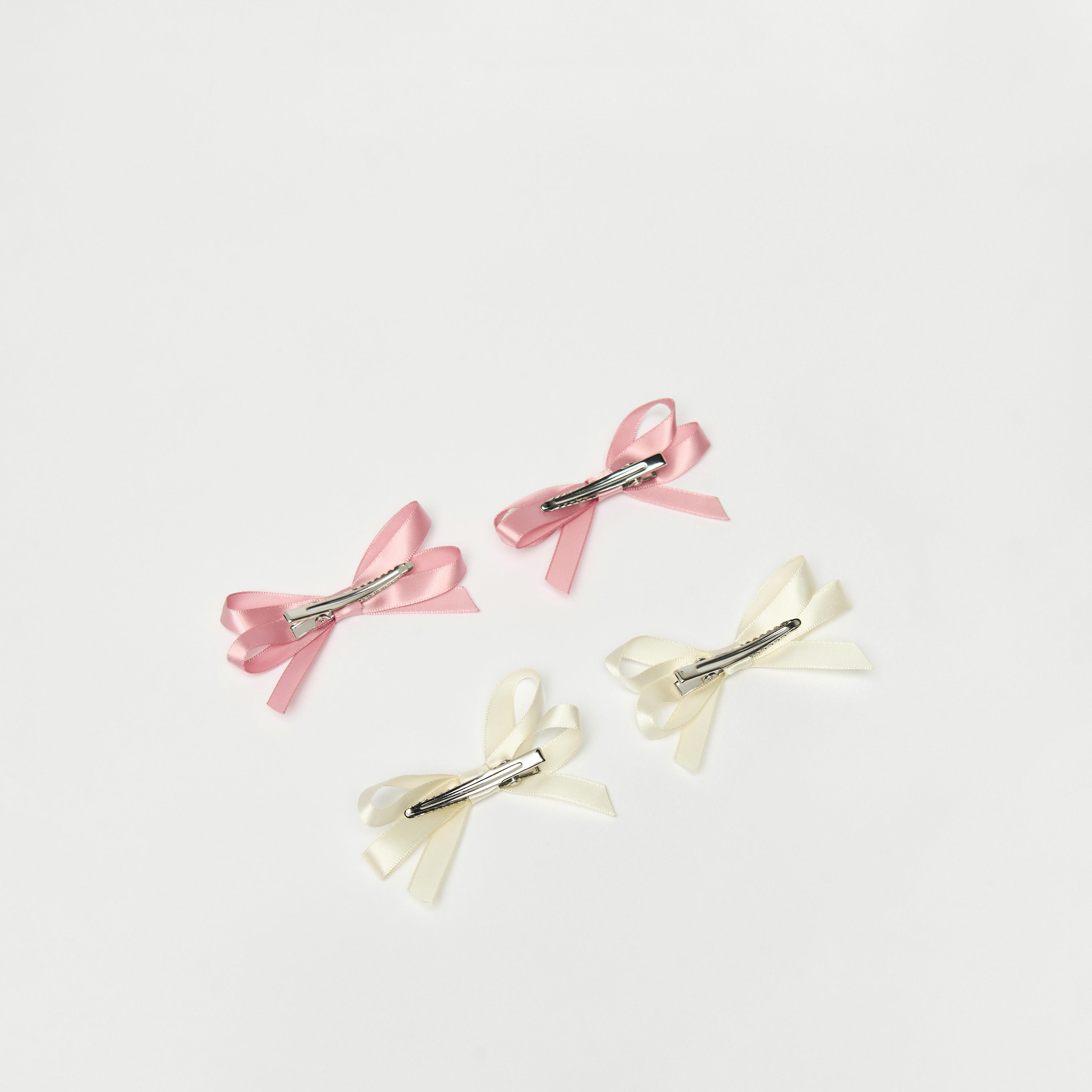 مشبك شعر بتزيينات فيونكة - طقم من 4 قطع-women-hairaccessories-clips-image-2