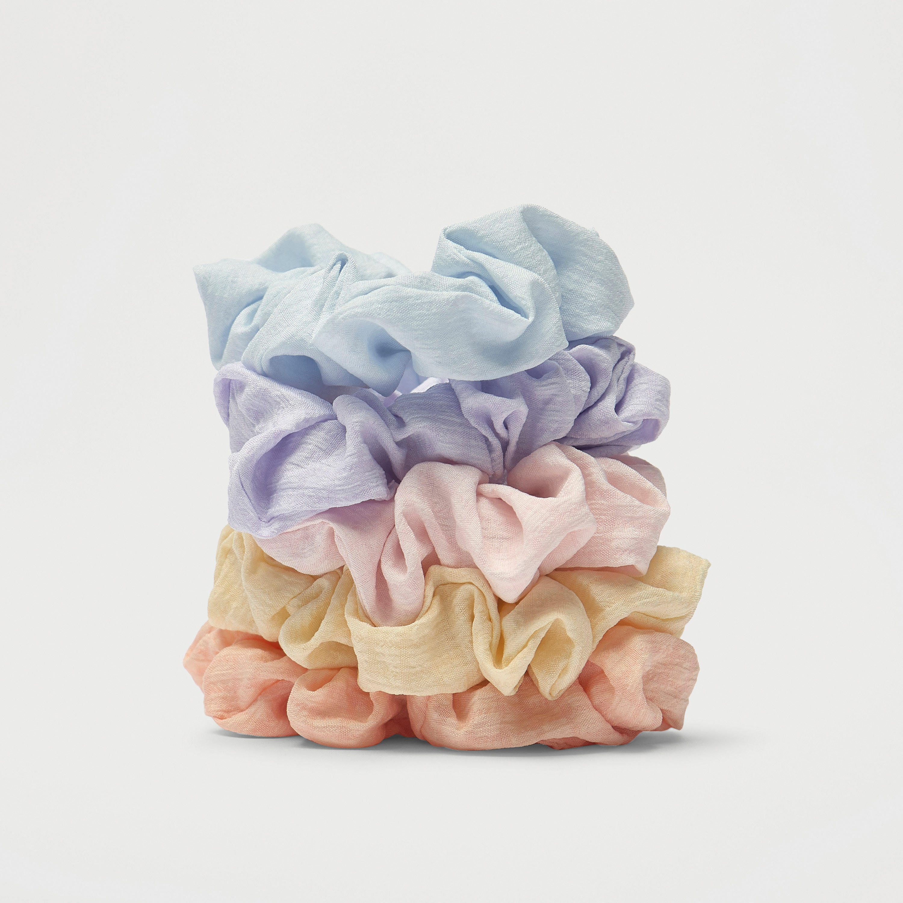 ربطات شعر سكرانشي مطاطية بارزة الملمس من جلوو - مجموعة 5 قطع-women-hairaccessories-scrunchies-image-1
