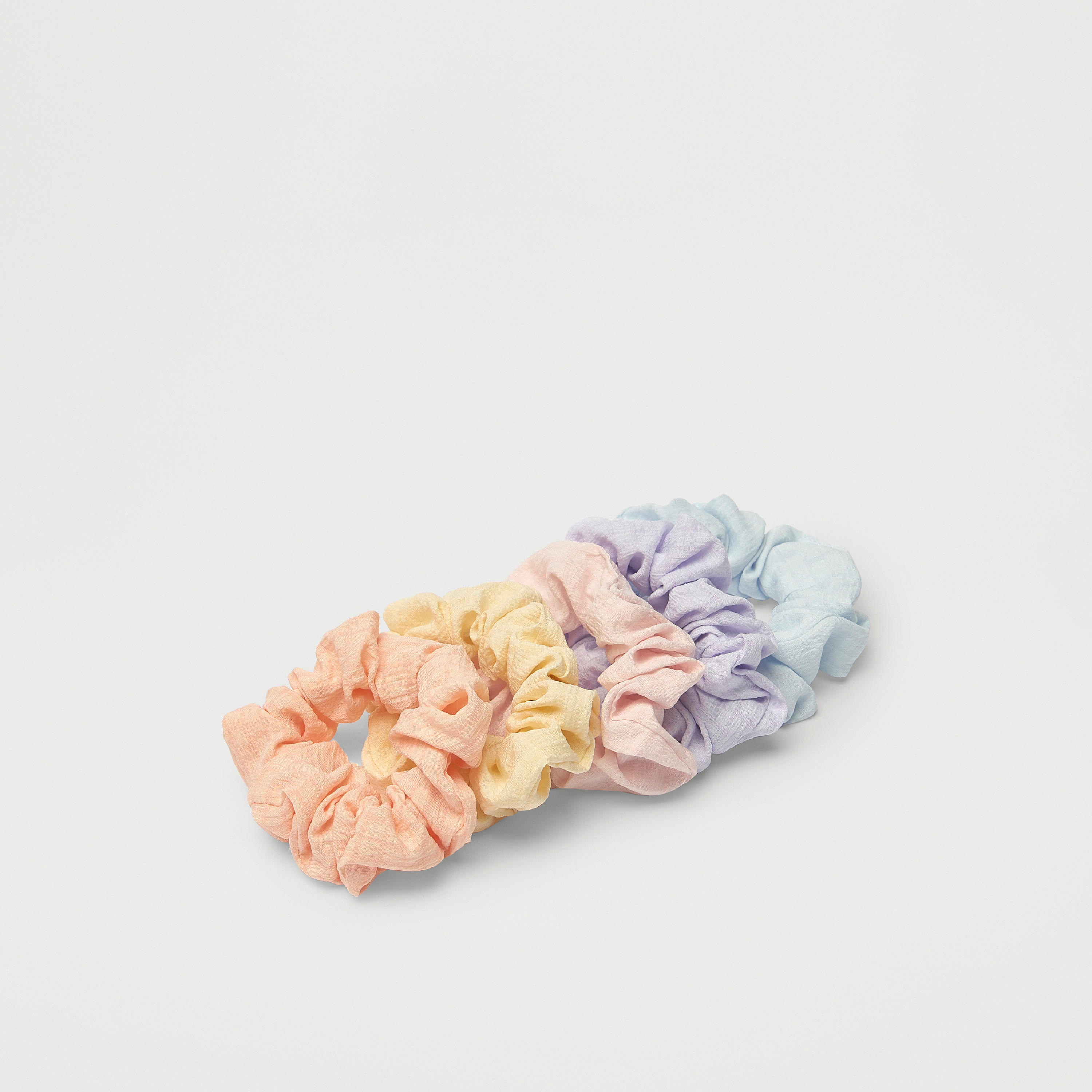 ربطات شعر سكرانشي مطاطية بارزة الملمس من جلوو - مجموعة 5 قطع-women-hairaccessories-scrunchies-image-3