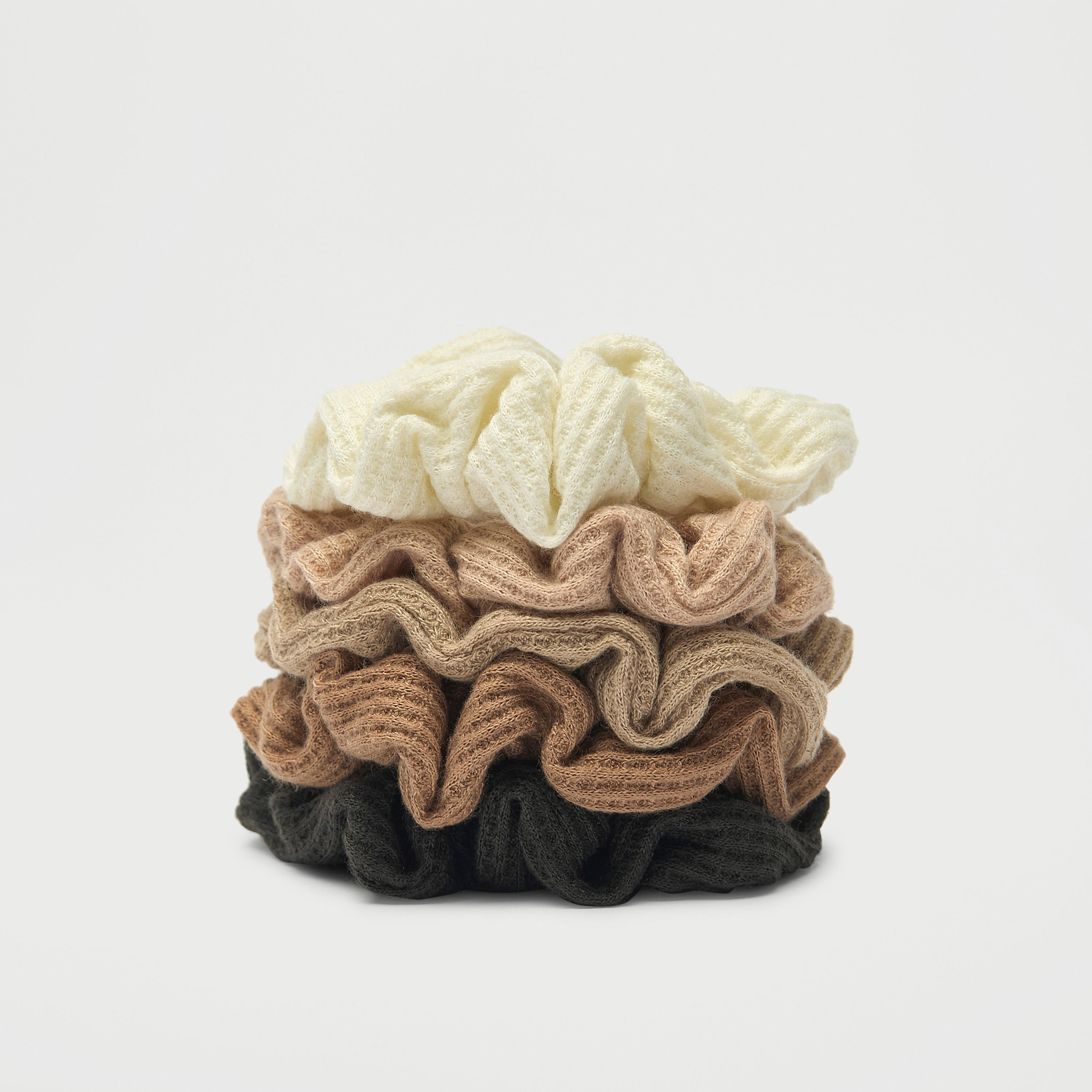 ربطات شعر سكرانشي بارزة الملمس من جلوو - مجموعة 5 قطع-women-hairaccessories-scrunchies-image-4