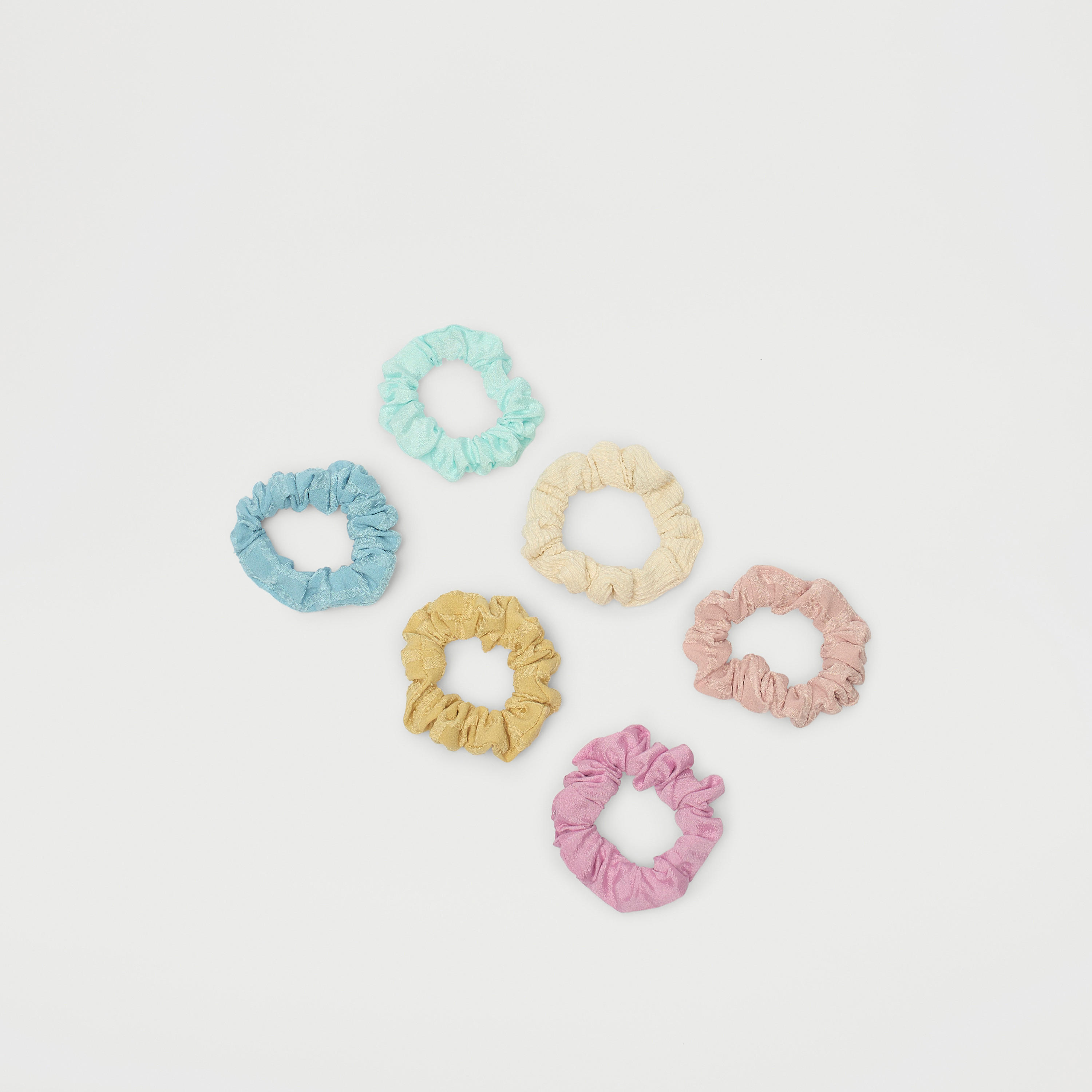 Set of 6 - Gloo Textured Scrunchies-women-hairaccessories-scrunchies-image-2