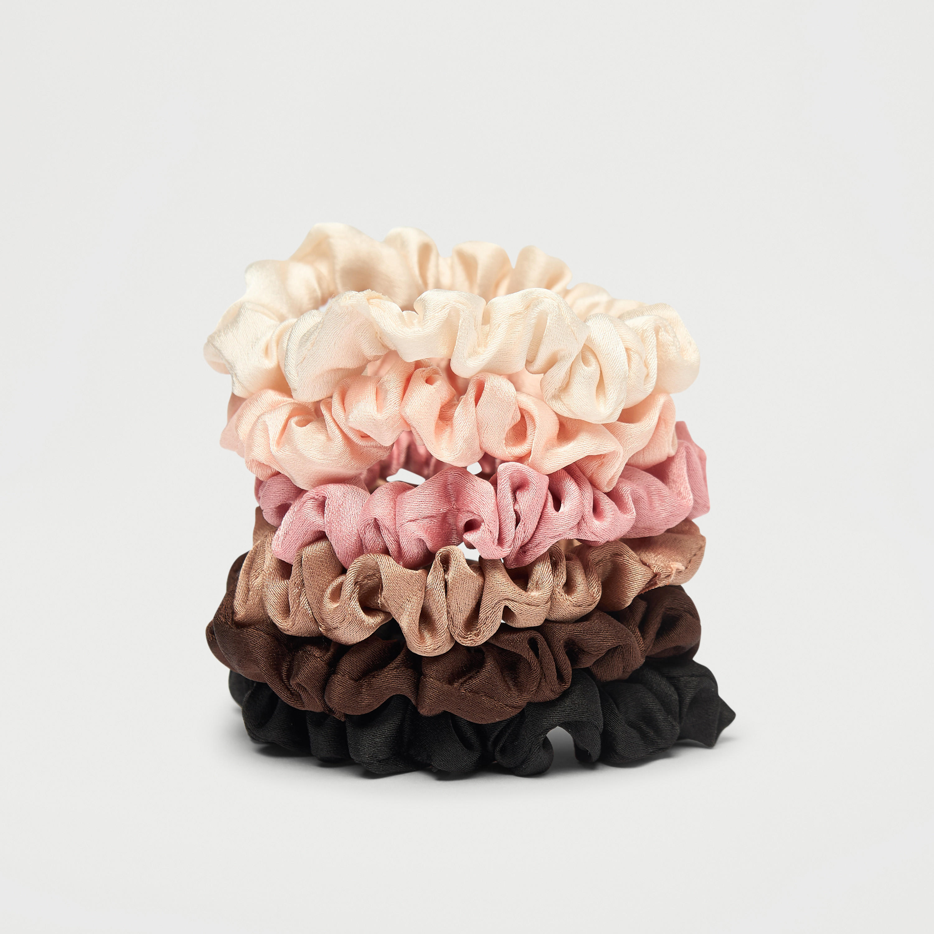 سكرانشي شعر بارز الملمس من جلوو - طقم 6 قطع-women-hairaccessories-scrunchies-image-1