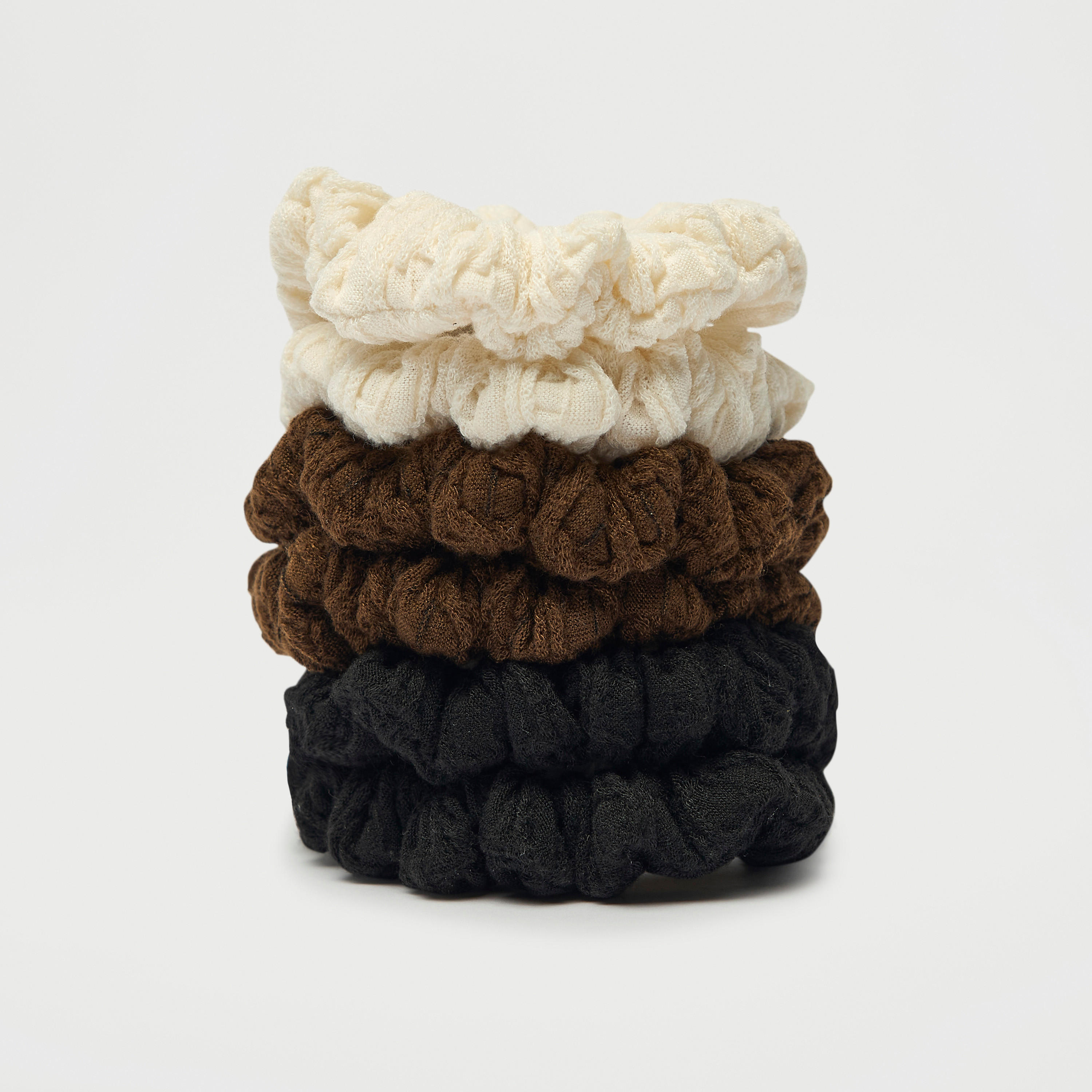 Set of 6 - Gloo Textured Scrunchie-women-hairaccessories-scrunchies-image-1
