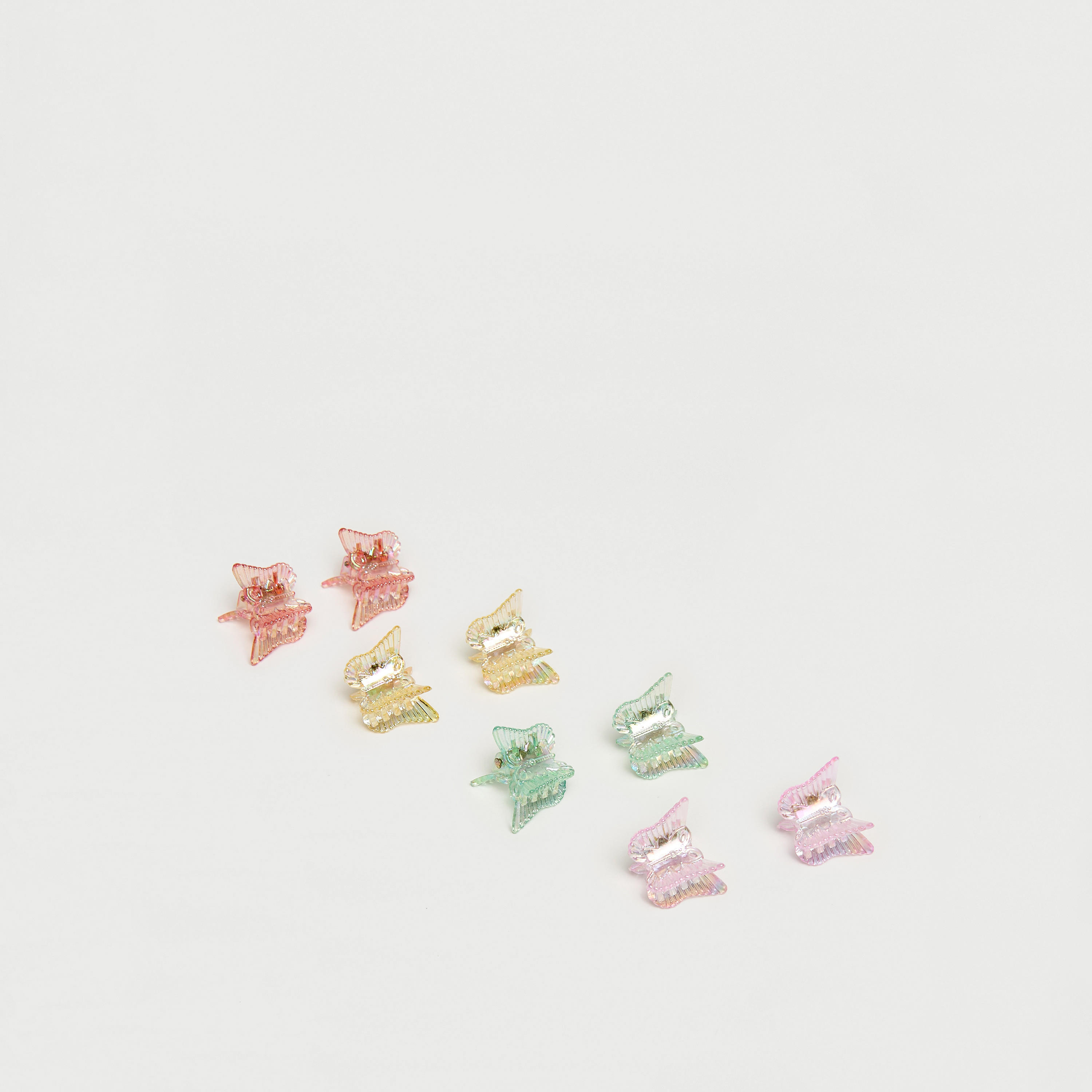 طقم مشابك شعر 8 قطع بتصميم فراشة من جلو-women-hairaccessories-clamps-image-1