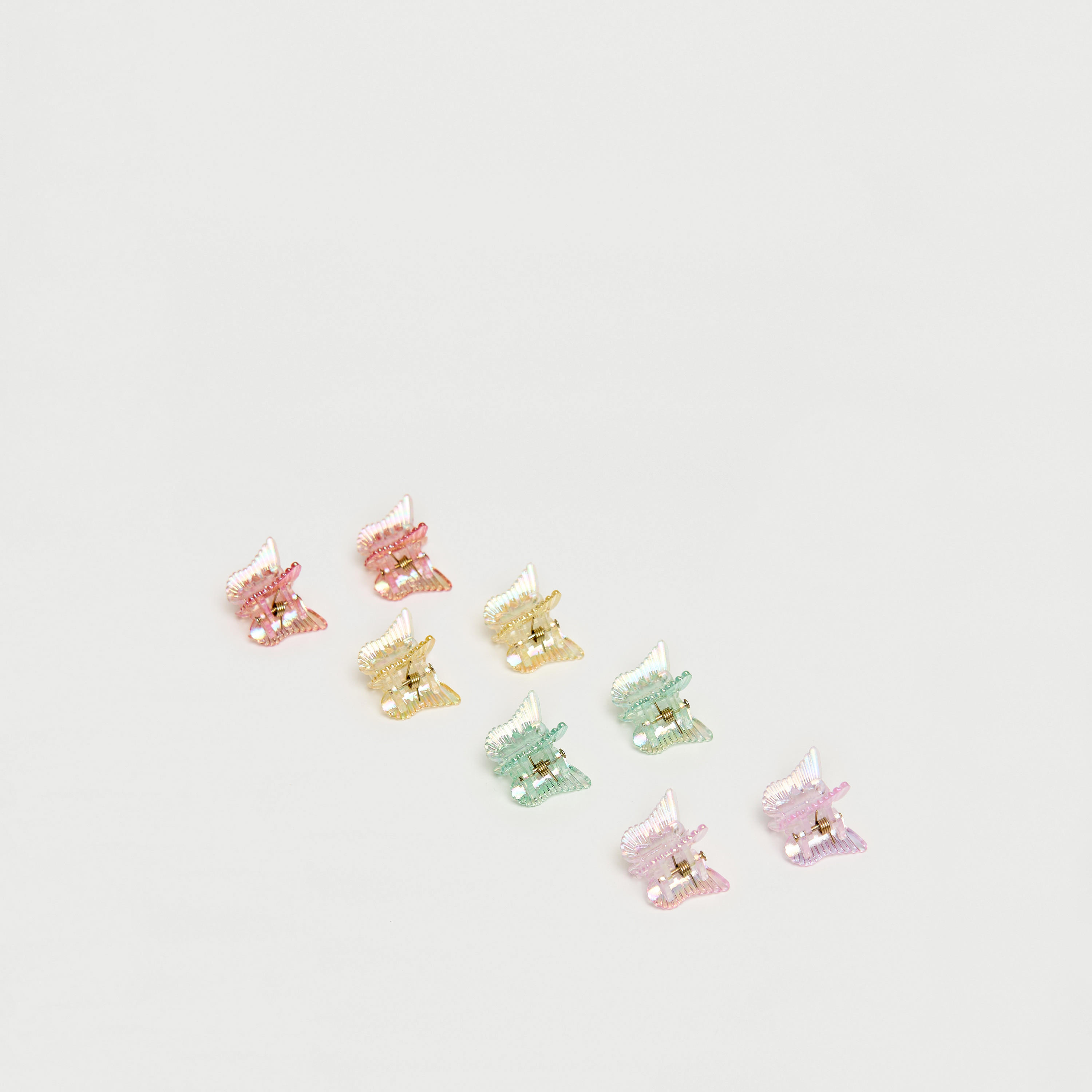 طقم مشابك شعر 8 قطع بتصميم فراشة من جلو-women-hairaccessories-clamps-image-2