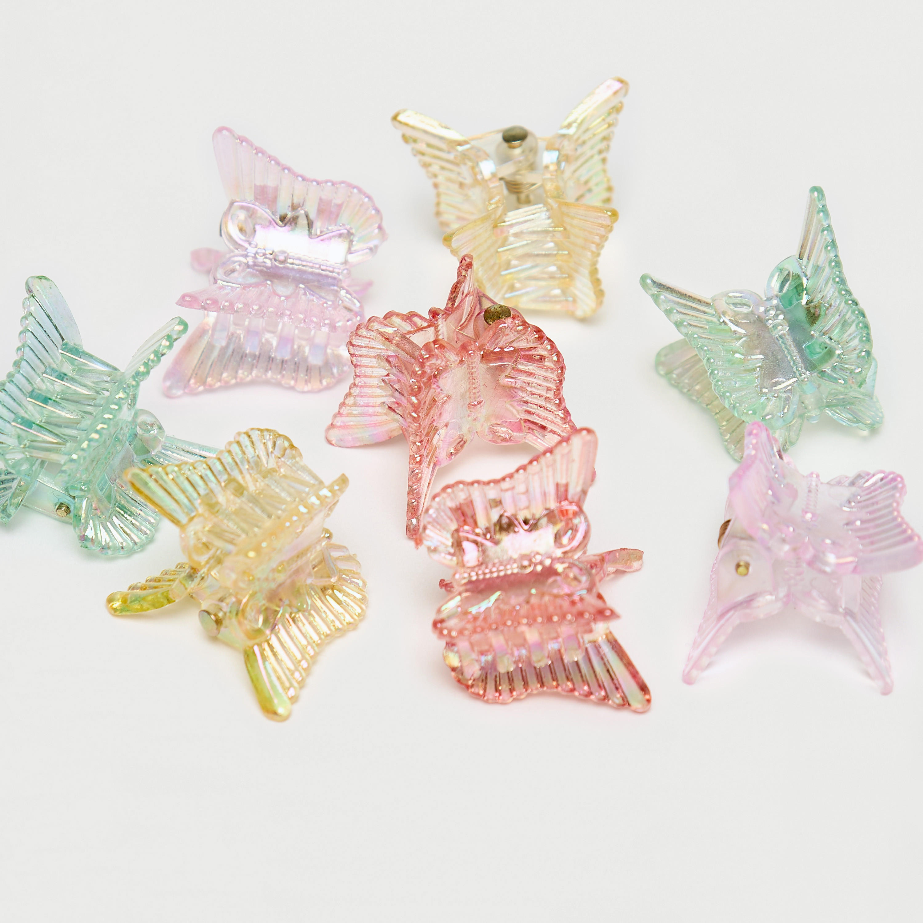 طقم مشابك شعر 8 قطع بتصميم فراشة من جلو-women-hairaccessories-clamps-image-4
