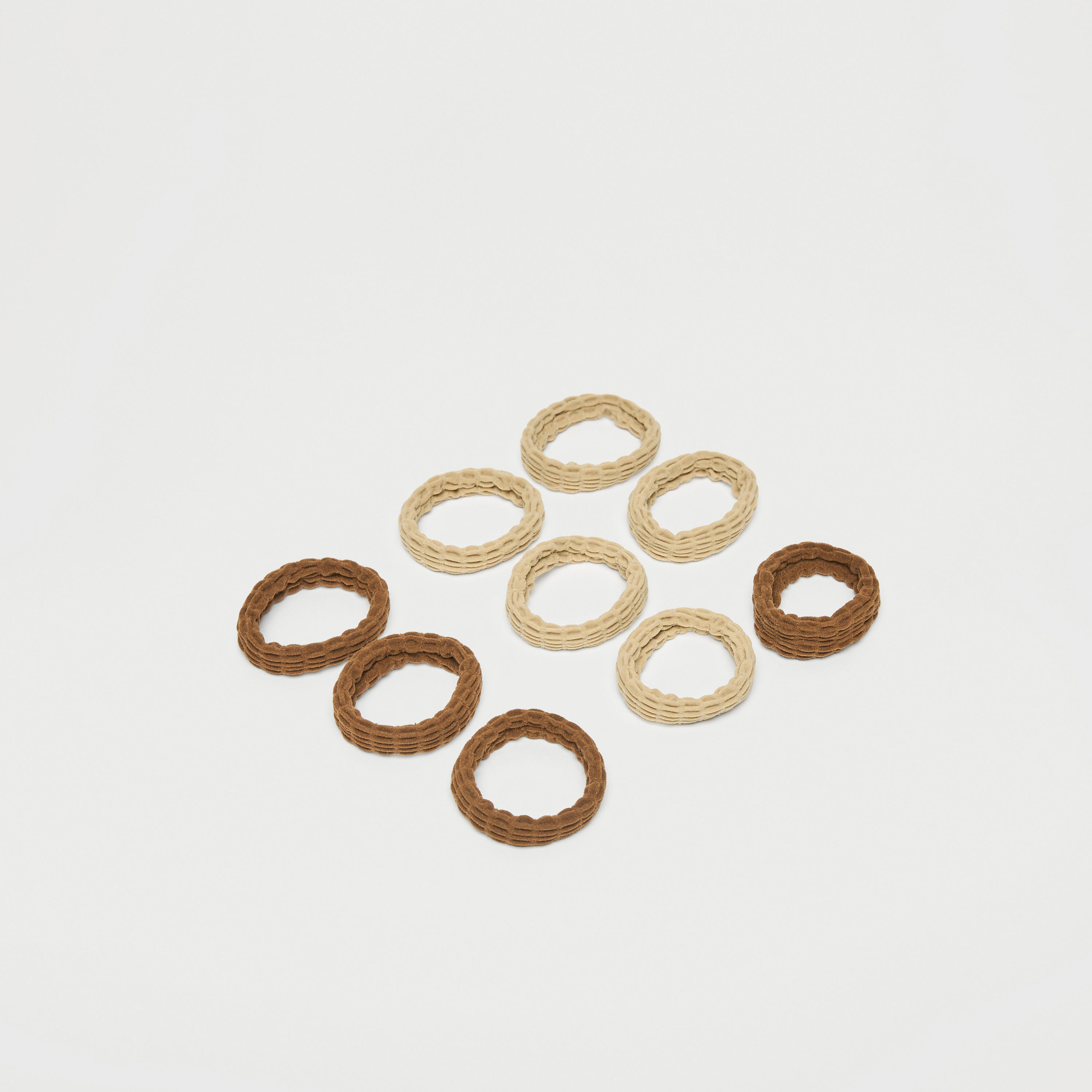 Set of 9 - Gloo Textured Elasticated Hair Tie-women-hairaccessories-scrunchies-image-1