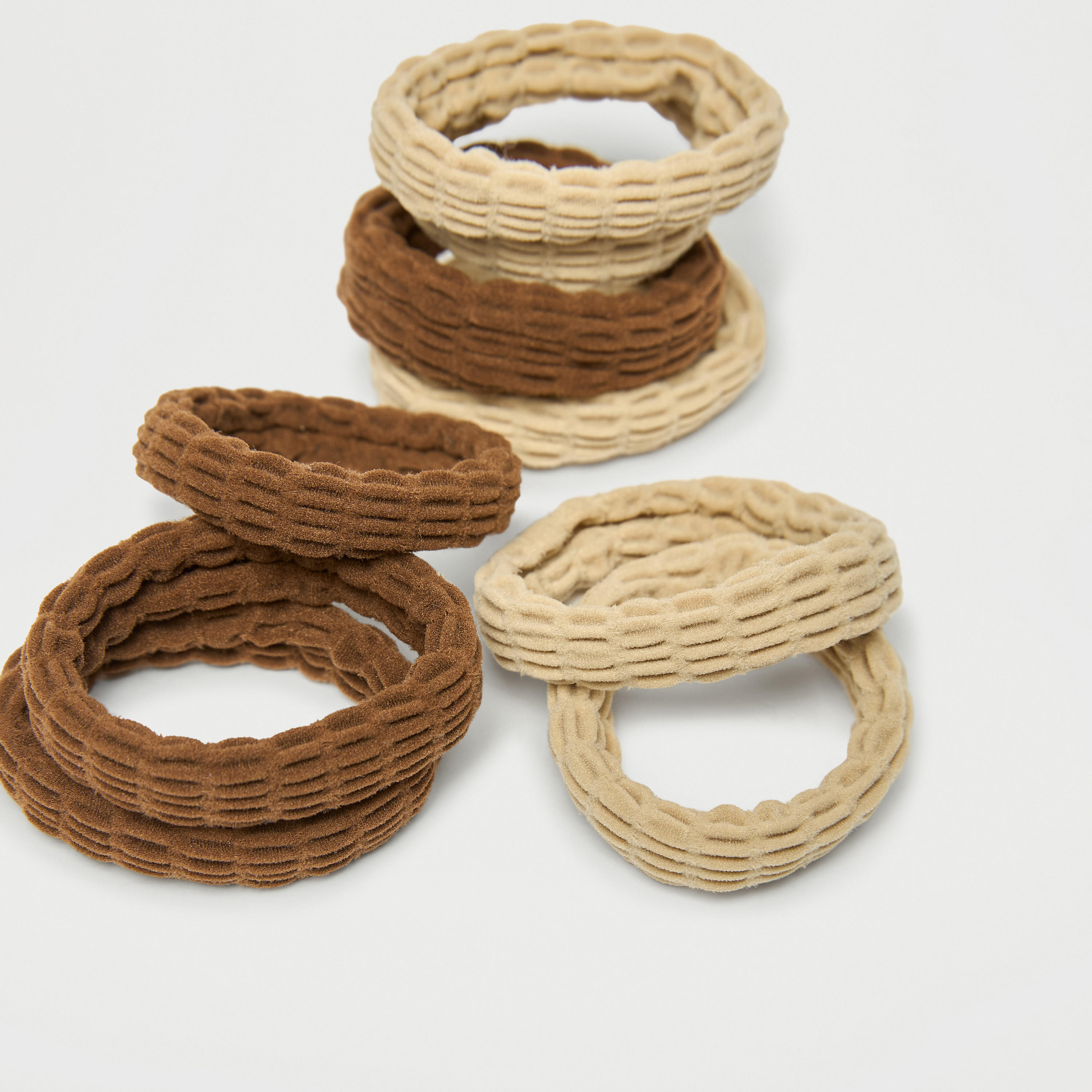 Set of 9 - Gloo Textured Elasticated Hair Tie-women-hairaccessories-scrunchies-image-3