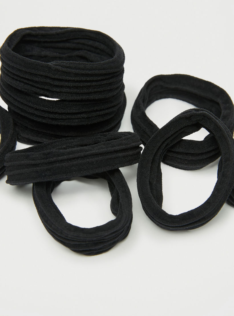 ربطات شعر مطّاطيّة سادة من جلوو - طقم 9 قطع-women-hairaccessories-scrunchies-image-1