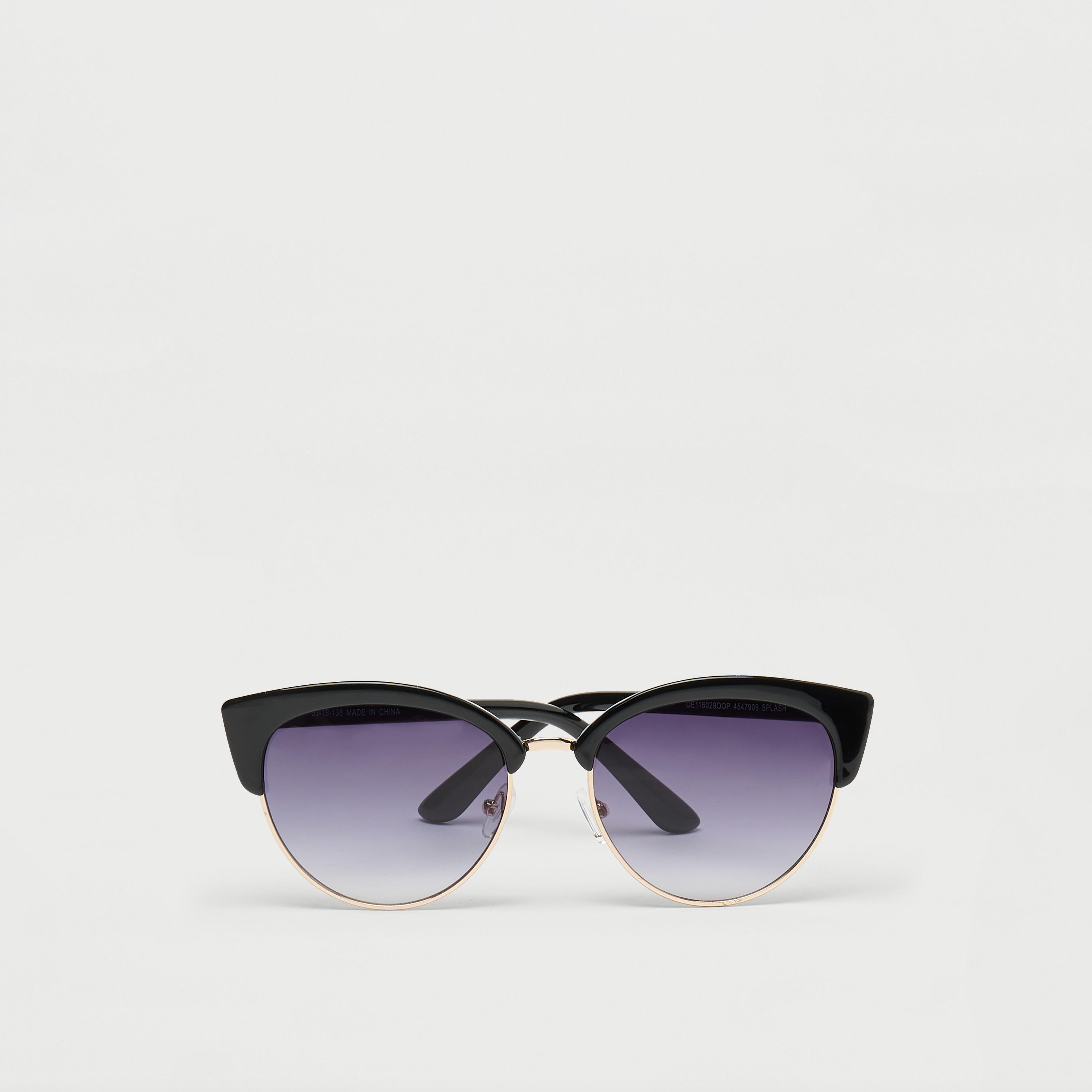 نظّارة شمسيّة بعدسات ملوّنة وإطار كامل ووسادات أنف-women-sunglasses-image-1
