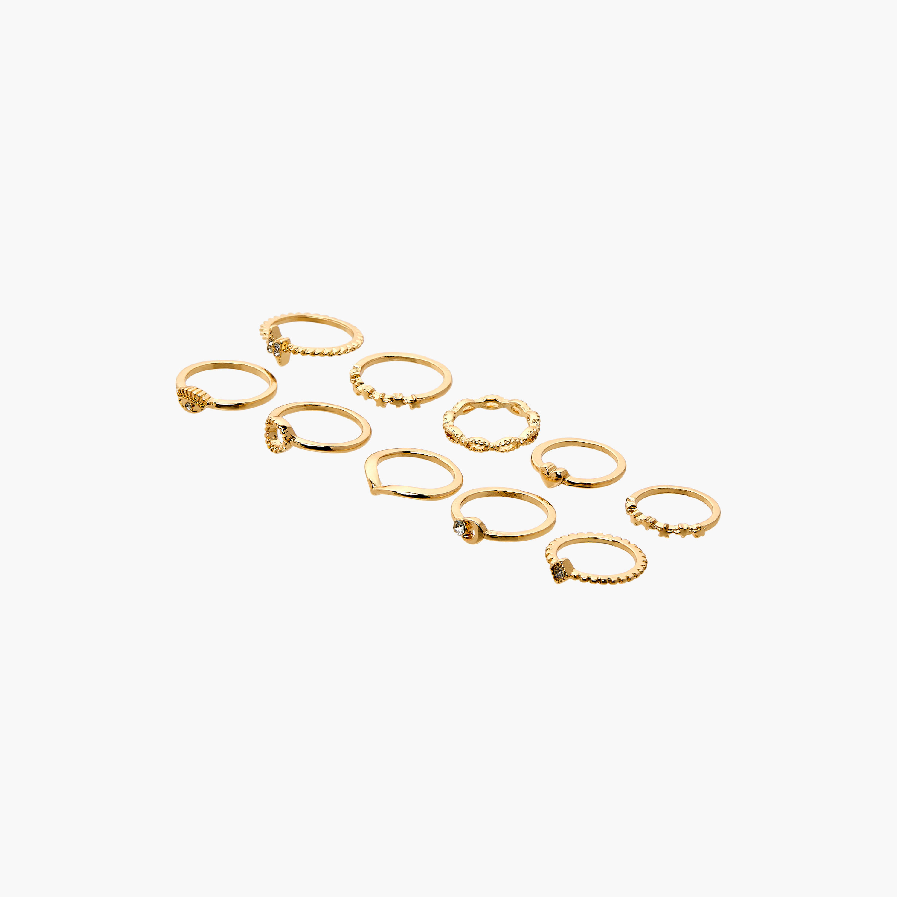 خواتم متنوّعة - طقم من 10 قطع-women-watchesandjewellery-jewellery-rings-image-3