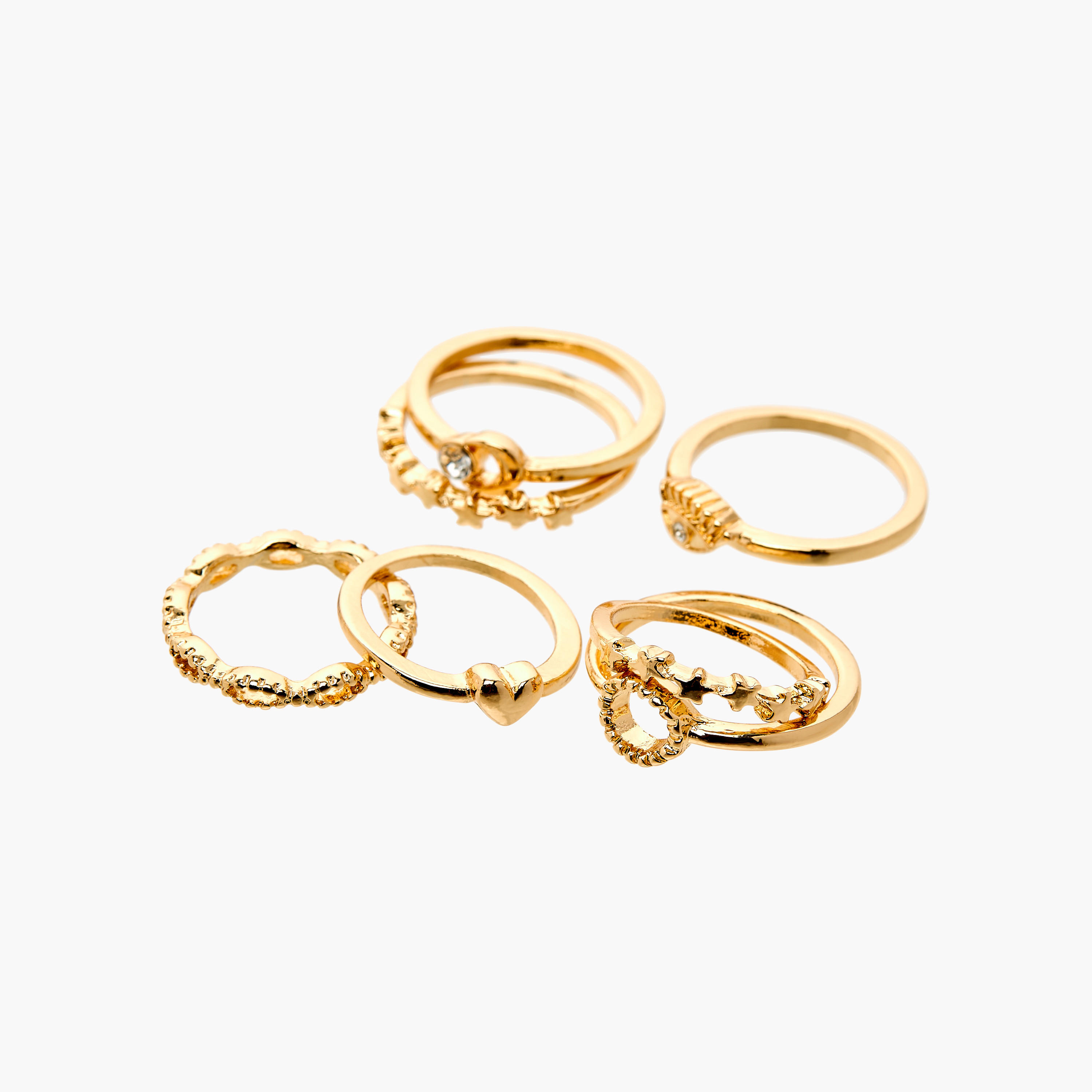 خواتم متنوّعة - طقم من 10 قطع-women-watchesandjewellery-jewellery-rings-image-2