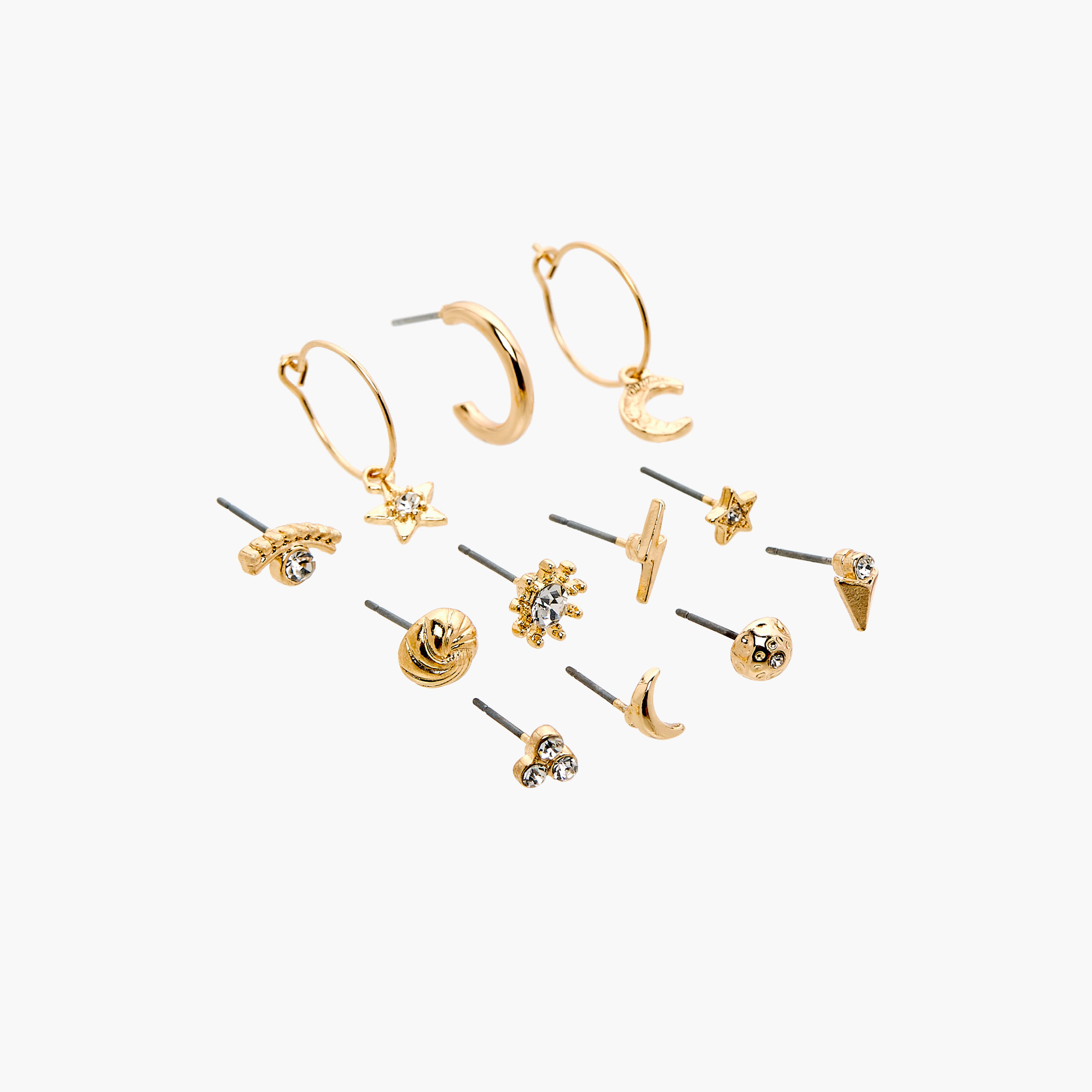 حلقان متنوعة من جلوو - طقم 12 زوج-women-watchesandjewellery-jewellery-earrings-image-2