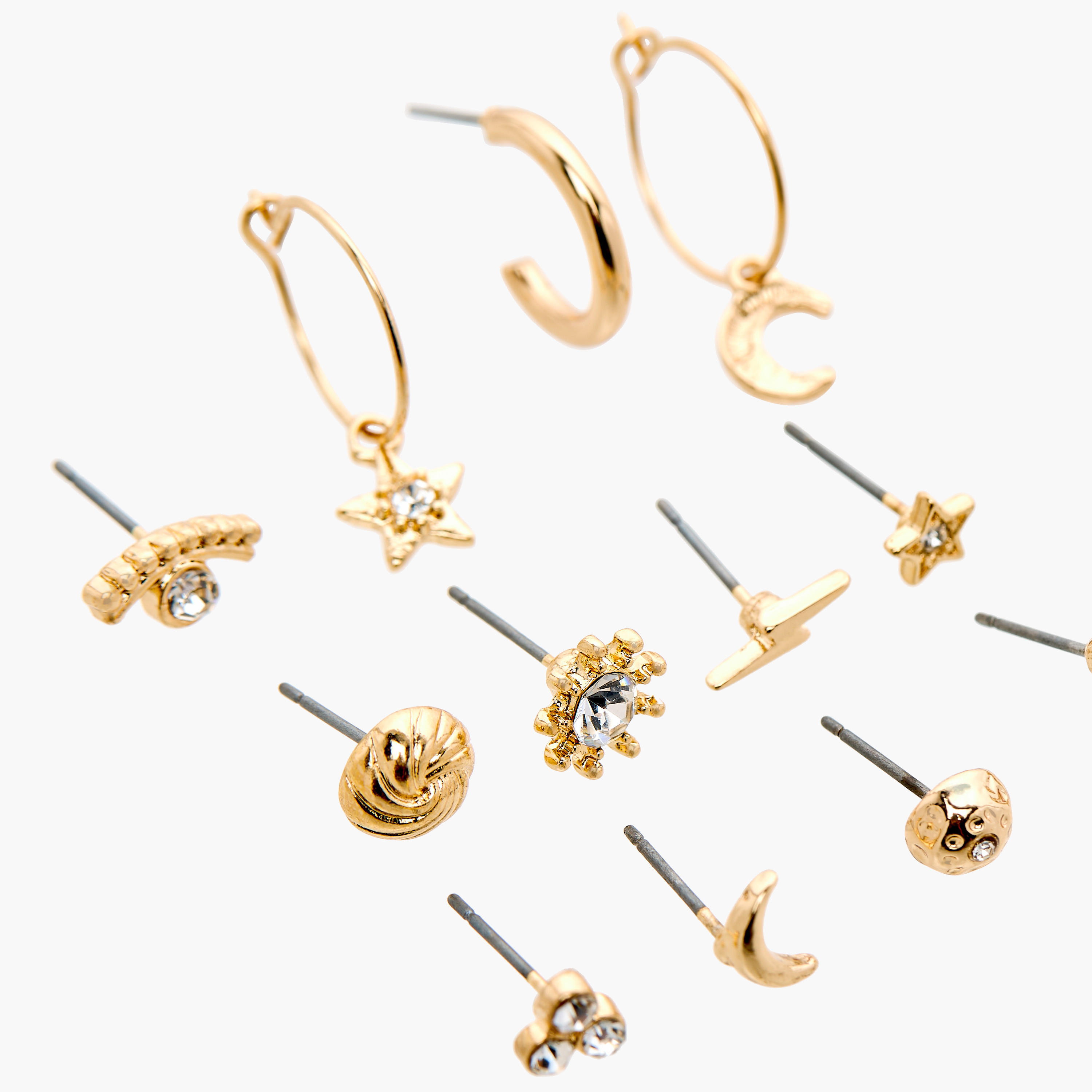 حلقان متنوعة من جلوو - طقم 12 زوج-women-watchesandjewellery-jewellery-earrings-image-3
