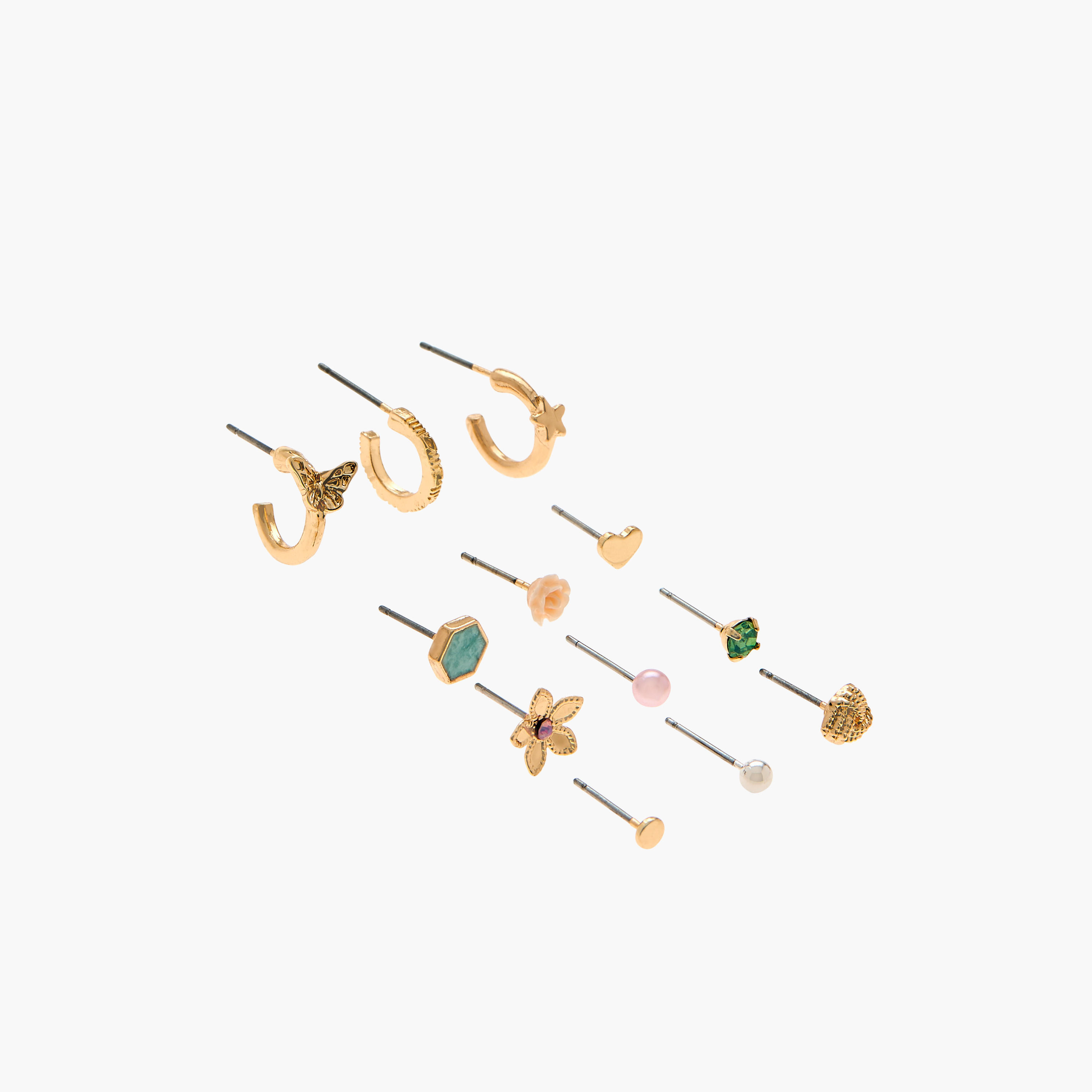 Set of 12 - Gloo Assorted Stud Earrings with Pushback Closure-women-watchesandjewellery-jewellery-earrings-image-2