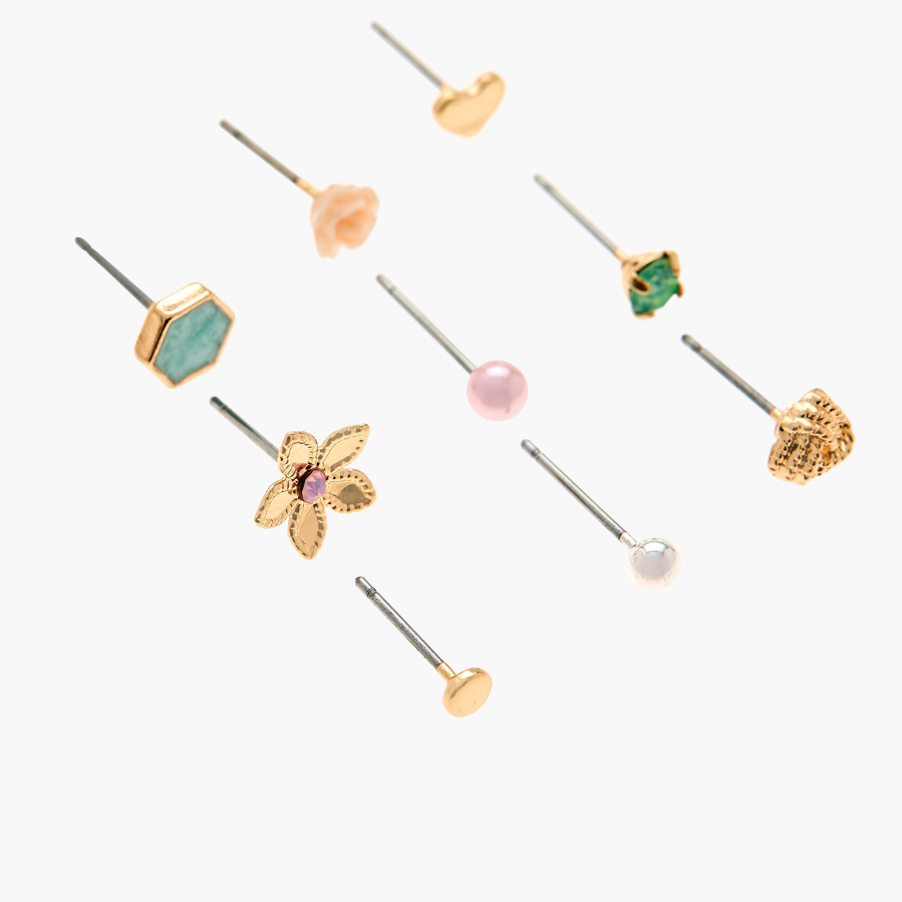 Set of 12 - Gloo Assorted Stud Earrings with Pushback Closure-women-watchesandjewellery-jewellery-earrings-image-3