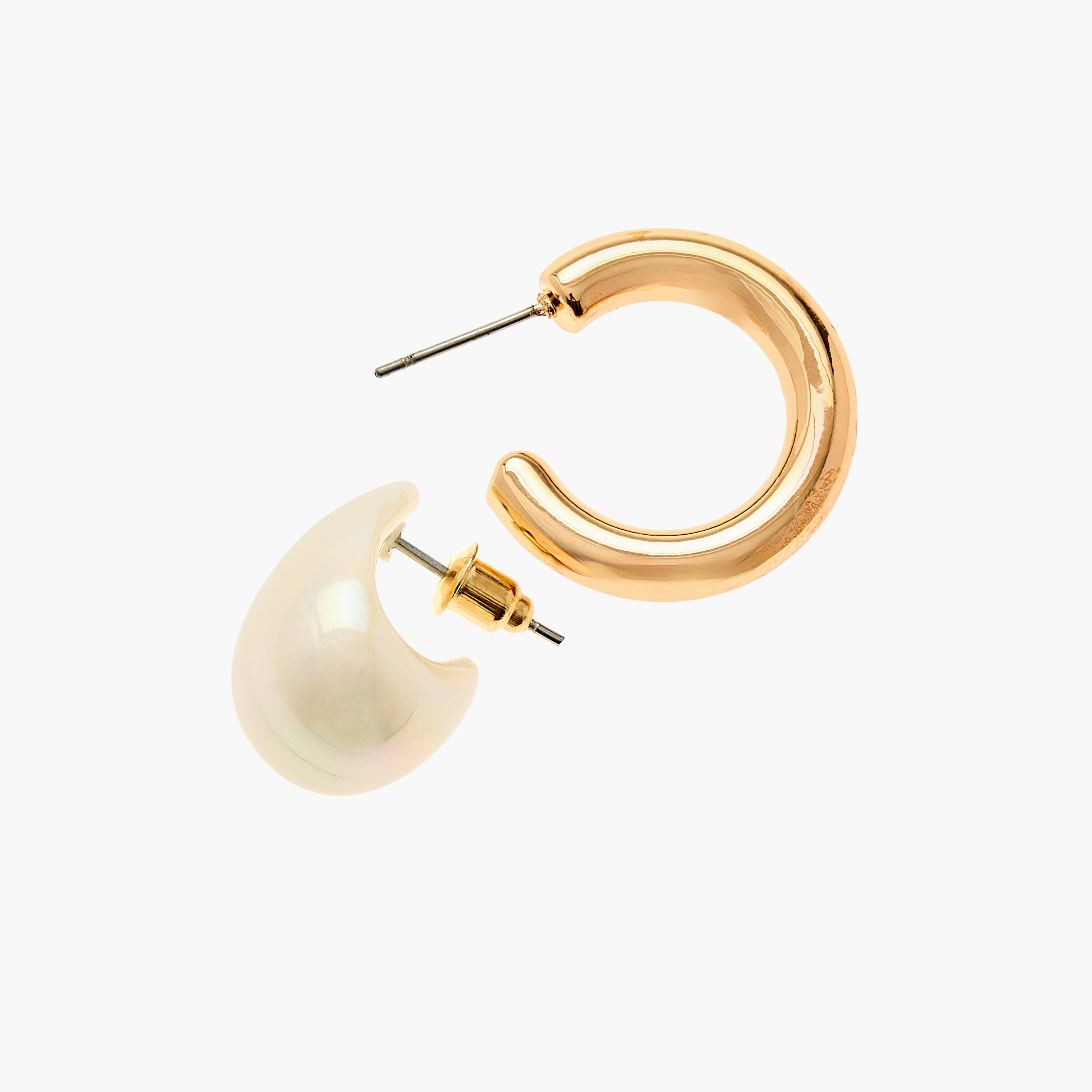 حلقان ميتاليك بمكبس إغلاق خلفي من جلوو - طقم من 2-women-watchesandjewellery-jewellery-earrings-image-4