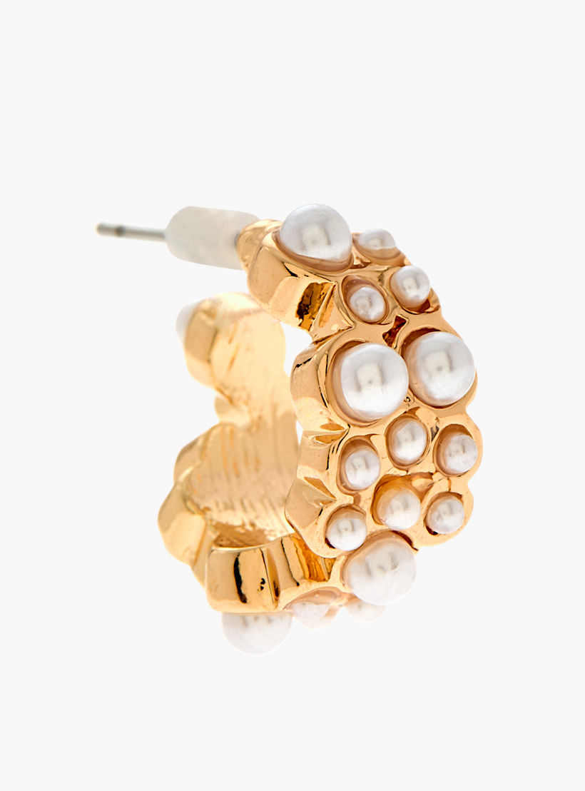 طقم أقراط دائرية بمكبس إغلاق خلفي قطعتين متنوعتين من جلو-women-watchesandjewellery-jewellery-earrings-image-2