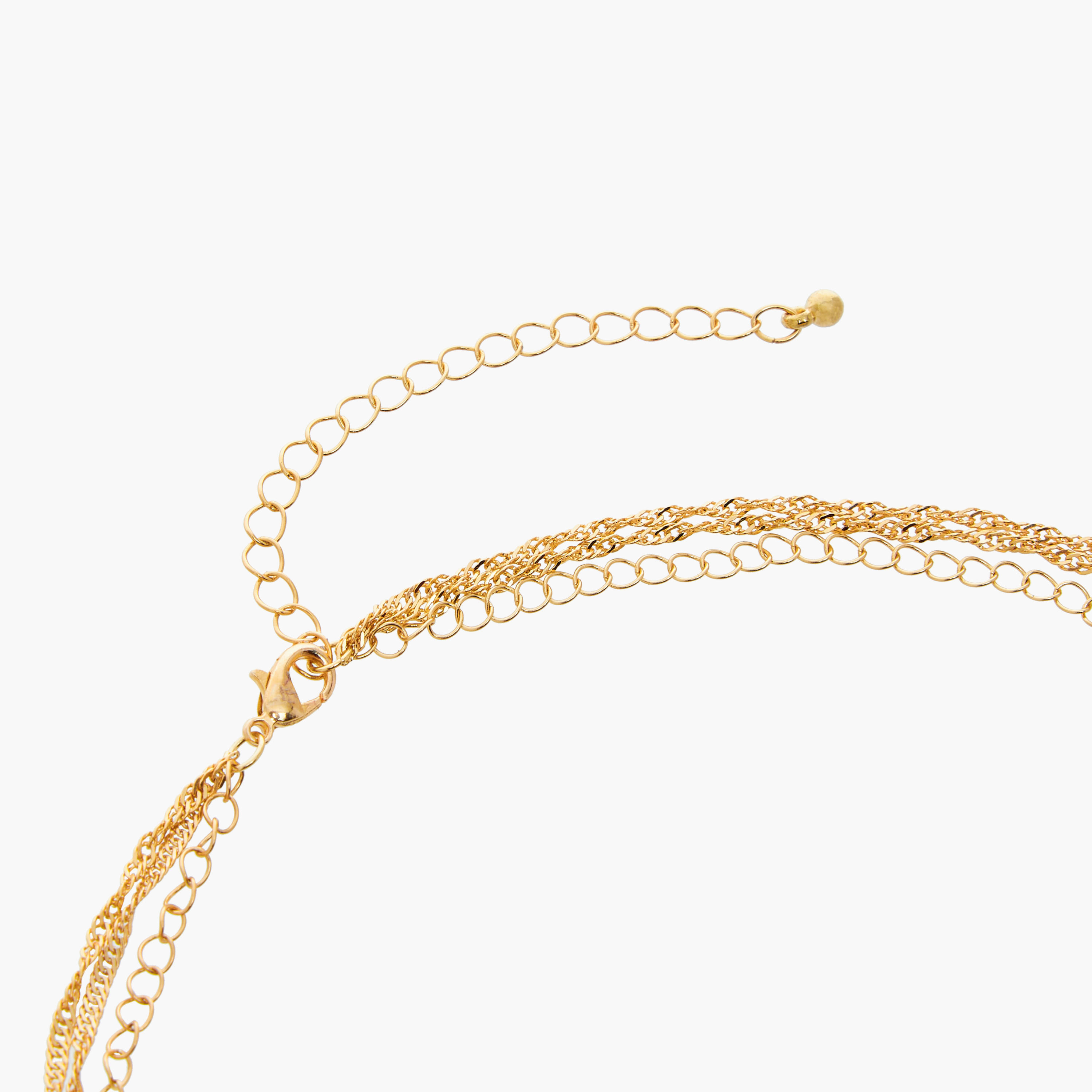 عقد متعدد الطبقات بدلاية فراشة مزيّنة ومشبك إغلاق من جلوو-women-watchesandjewellery-jewellery-necklacesandpendants-image-4
