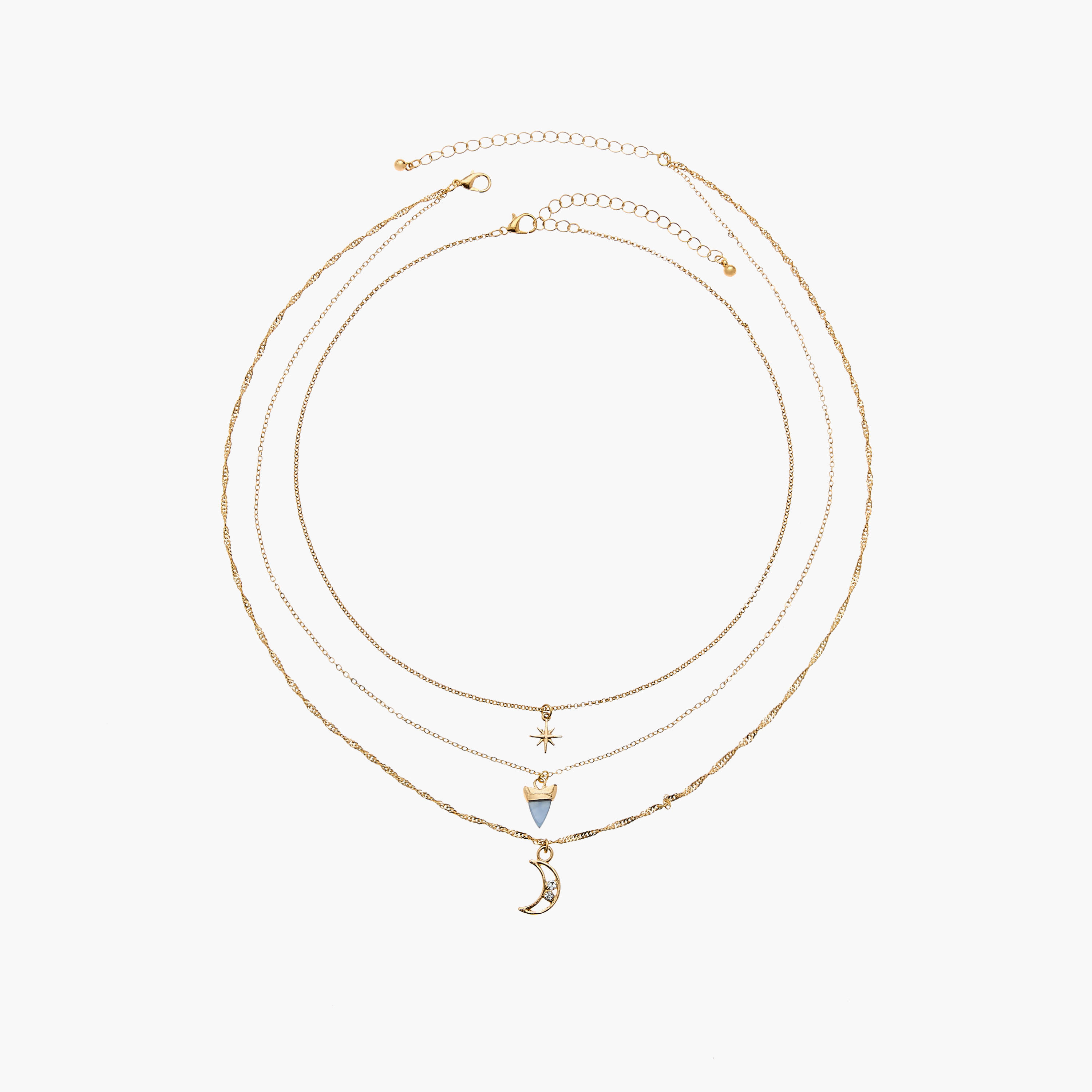 عقد بمشبك إغلاق لوبستر ودلاية من جلو - طقم من 3 قطع-women-watchesandjewellery-jewellery-necklacesandpendants-image-1