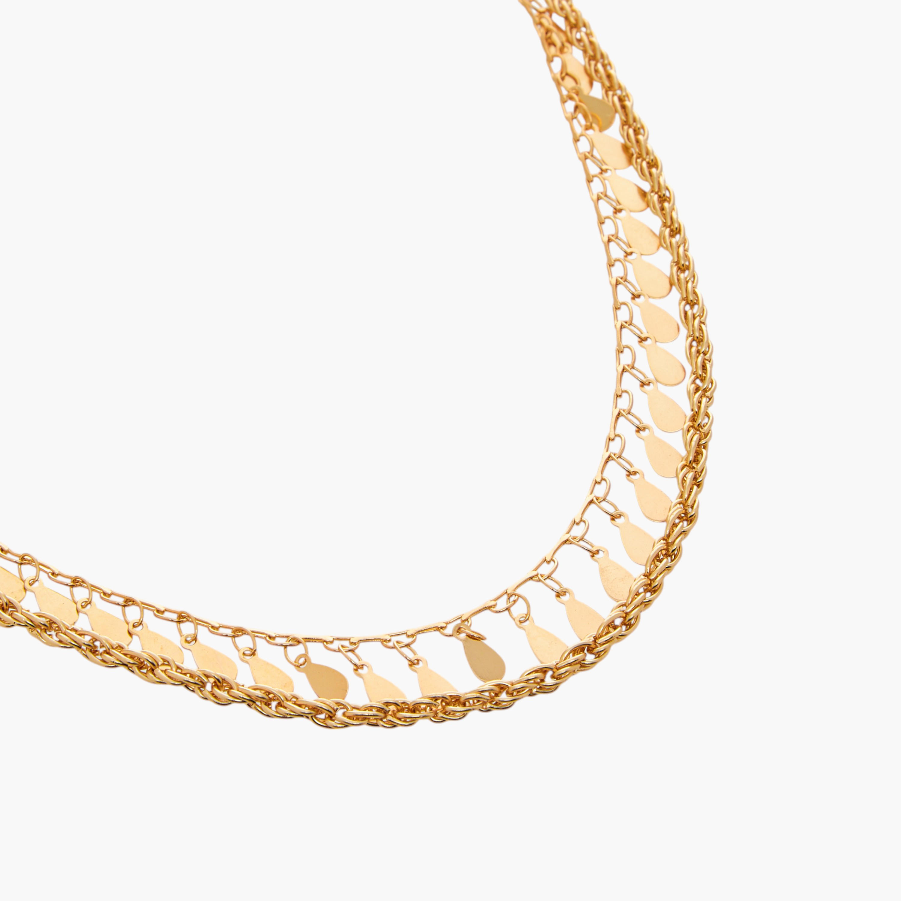 قلادة ميتاليك متعددة الطبقات بمشبك إغلاق من جلو-women-watchesandjewellery-jewellery-necklacesandpendants-image-2