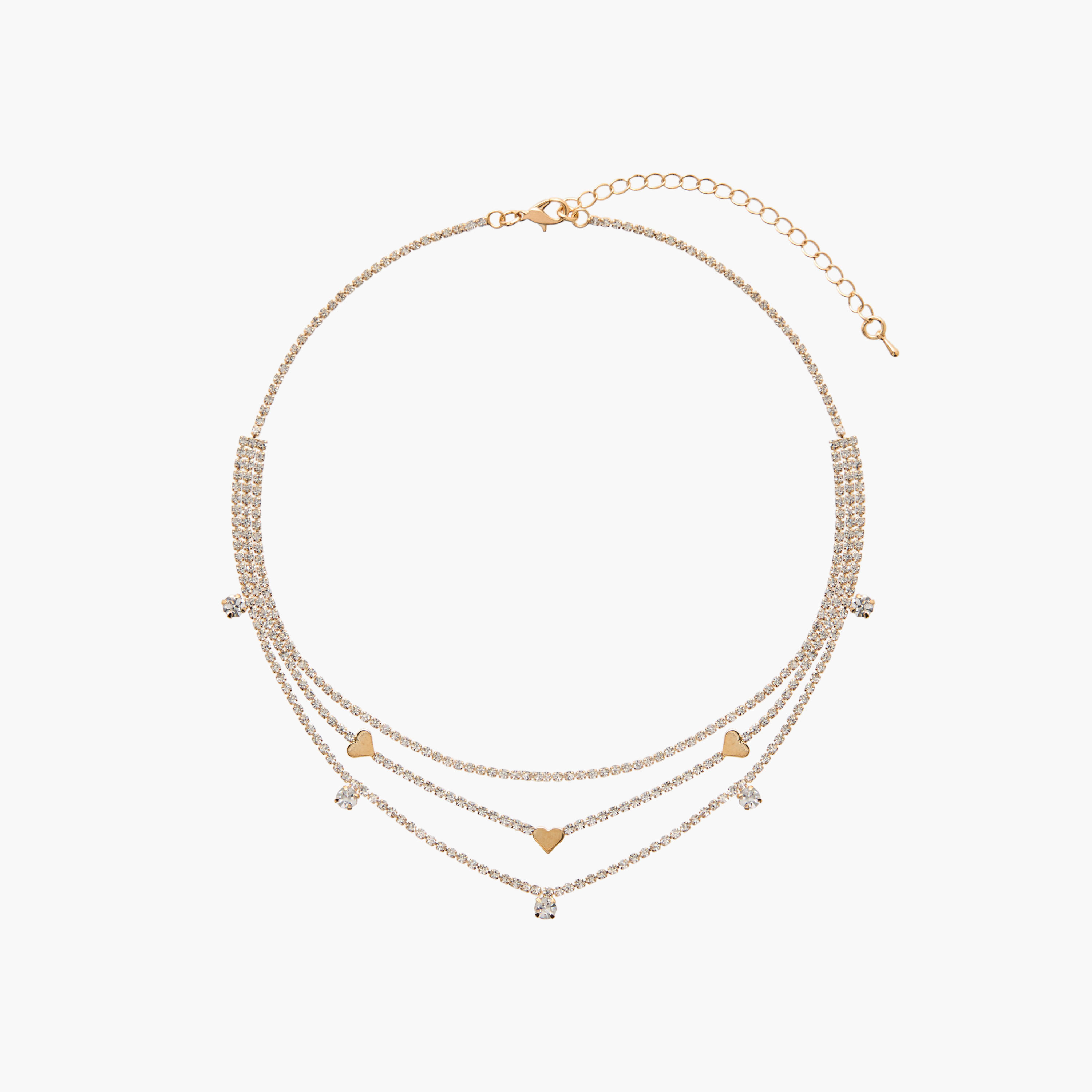 عقد مزين متعدد الطبقات بمشبك إغلاق من جلو-women-watchesandjewellery-jewellery-necklacesandpendants-image-1