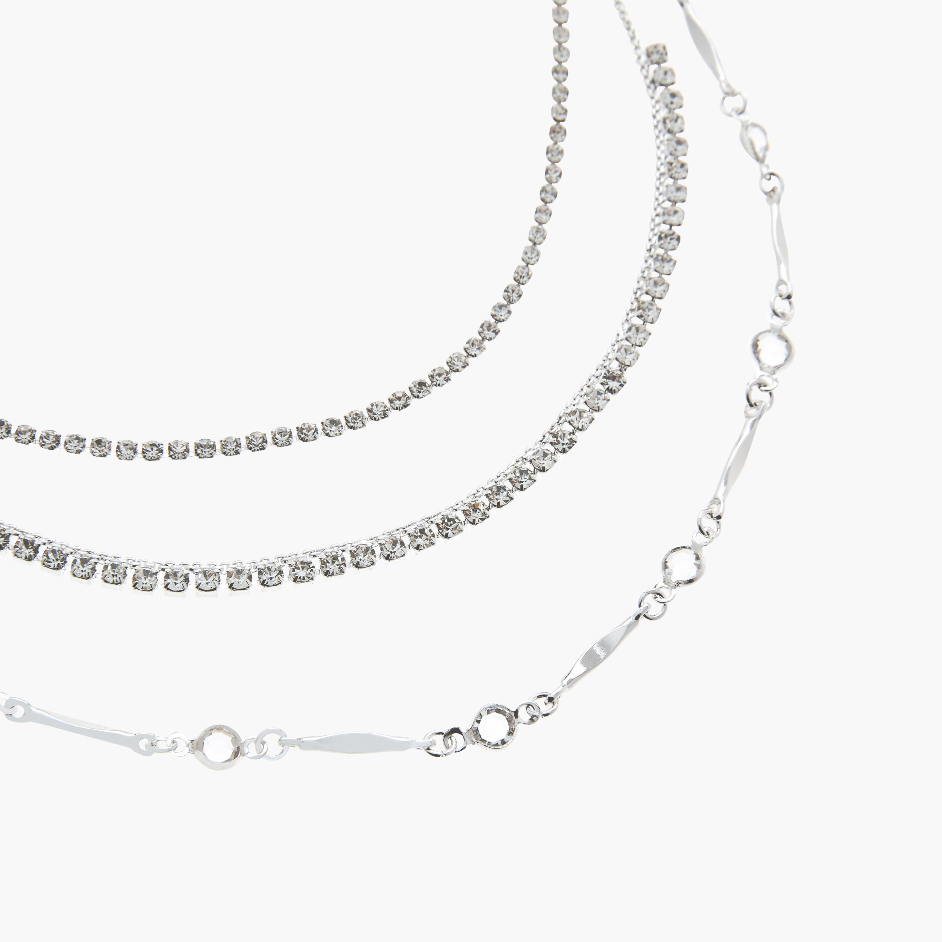 Gloo Layered Necklace with Lobster Clasp Closure-women-watchesandjewellery-jewellery-necklacesandpendants-image-3