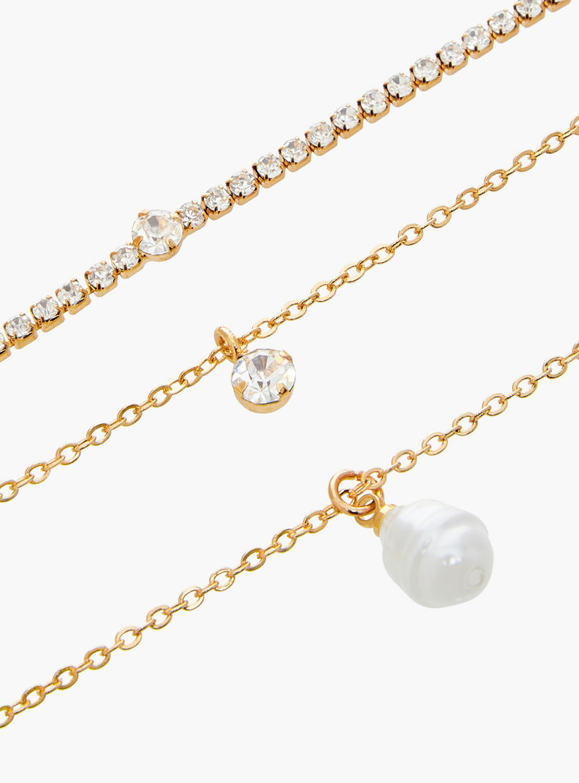 طقم قلادة سلسلة بمشبك إغلاق 3 قطع متنوعة من جلو-women-watchesandjewellery-jewellery-necklacesandpendants-image-5