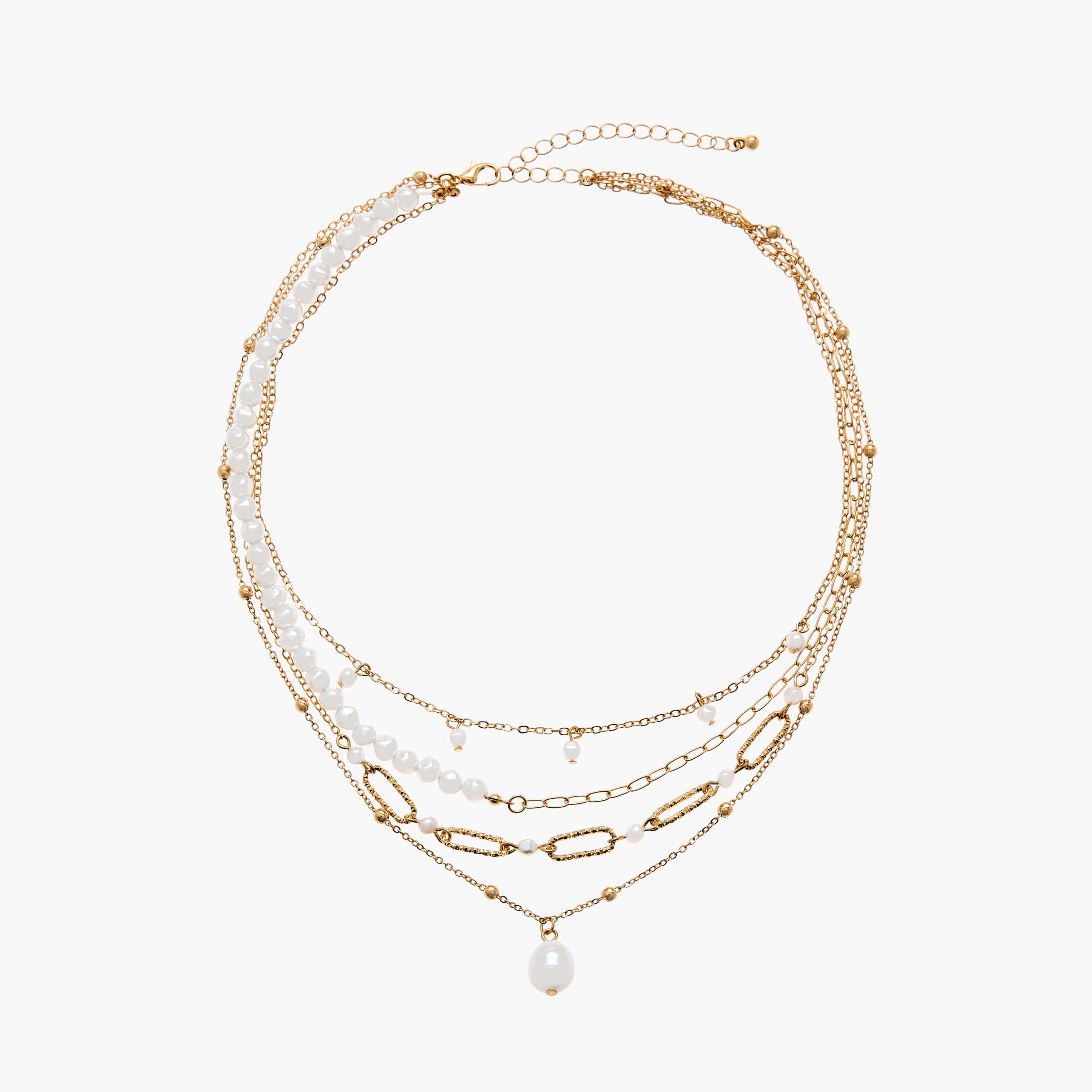 عقد مزين متعدد الطبقات بمشبك إغلاق من جلو-women-watchesandjewellery-jewellery-necklacesandpendants-image-1
