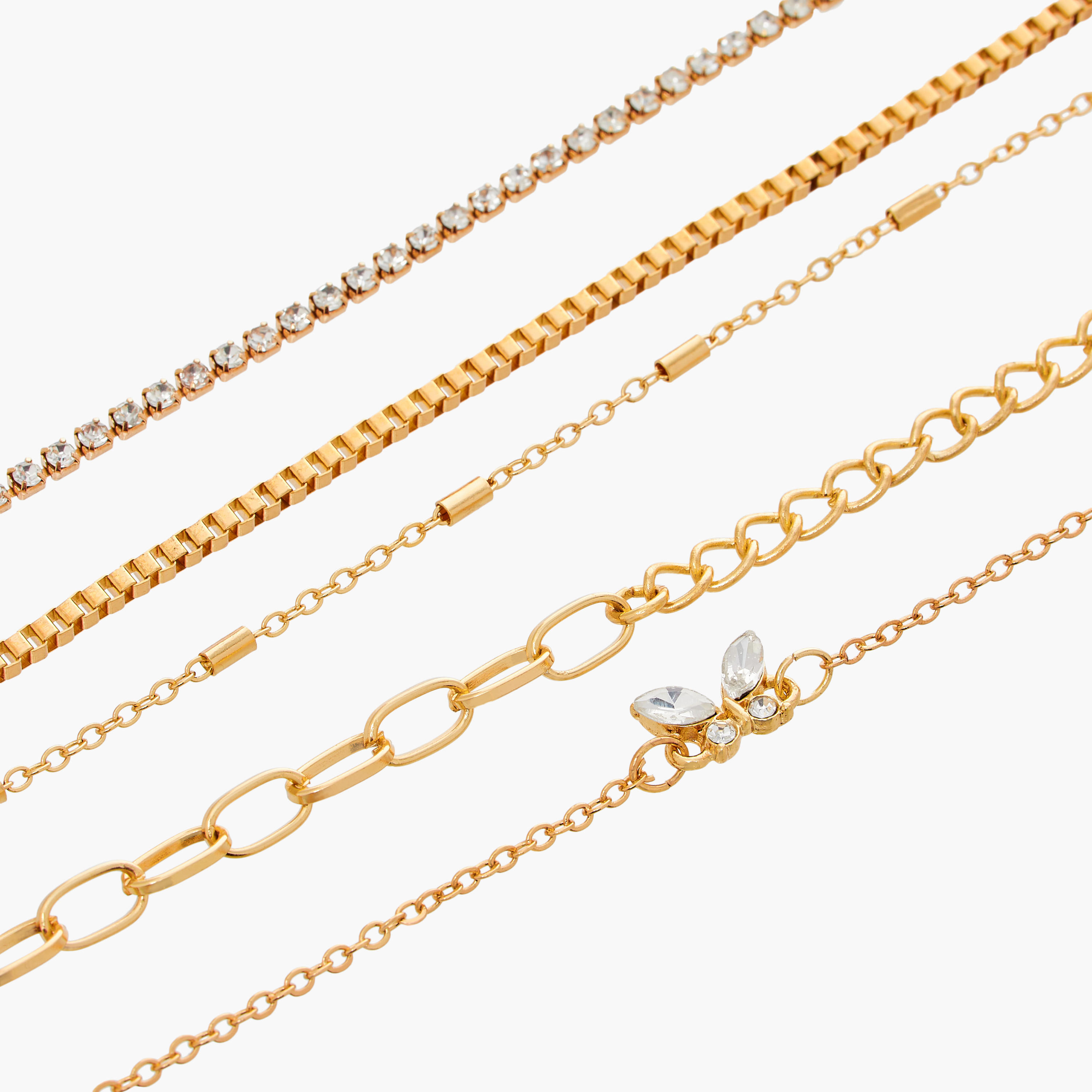 أساور متنوعة بمشبك إغلاق من جلوو - مجموعة 5 قطع-women-watchesandjewellery-jewellery-banglesandbracelets-image-8