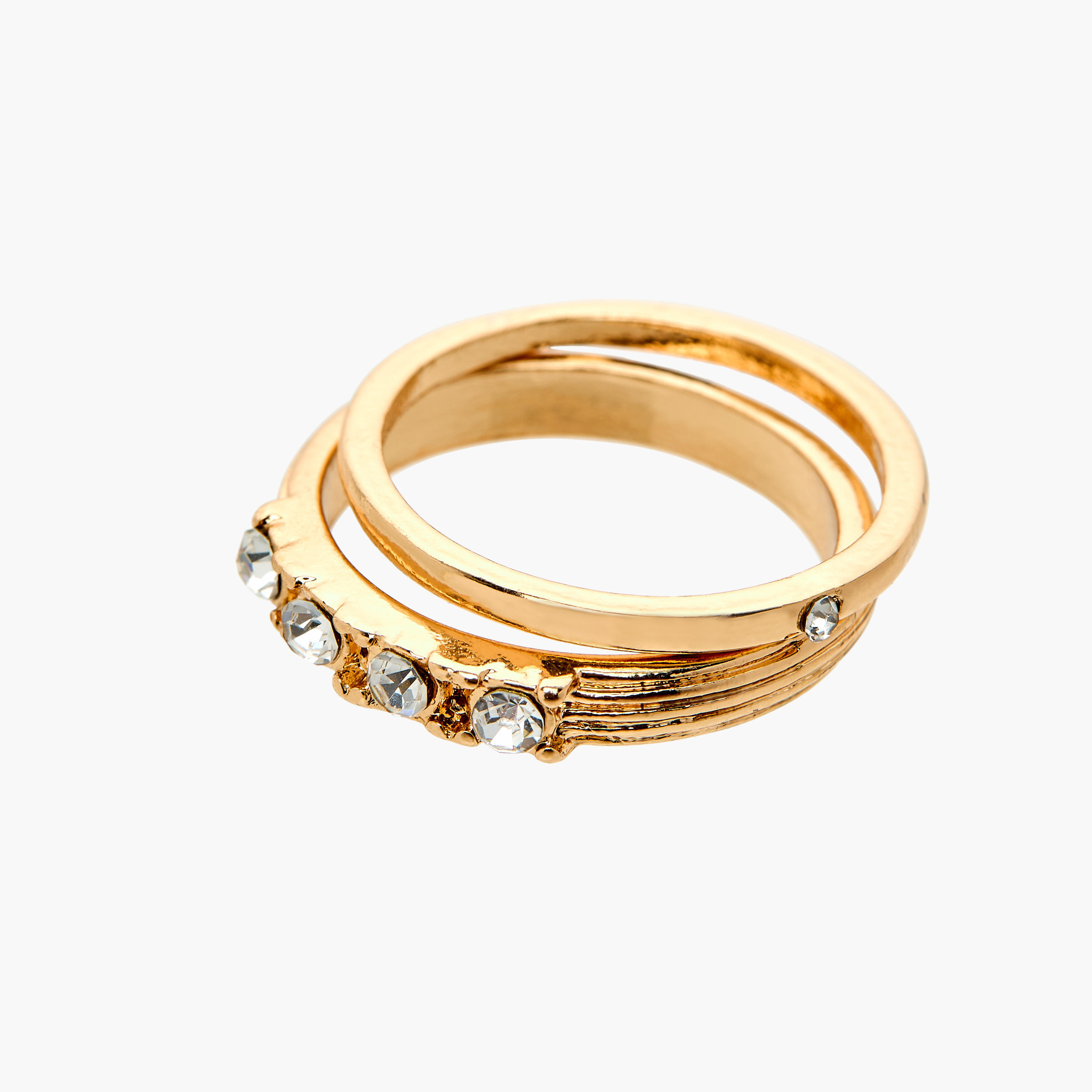 Set of 5 - Gloo Embellished Metallic Ring-women-watchesandjewellery-jewellery-rings-image-4
