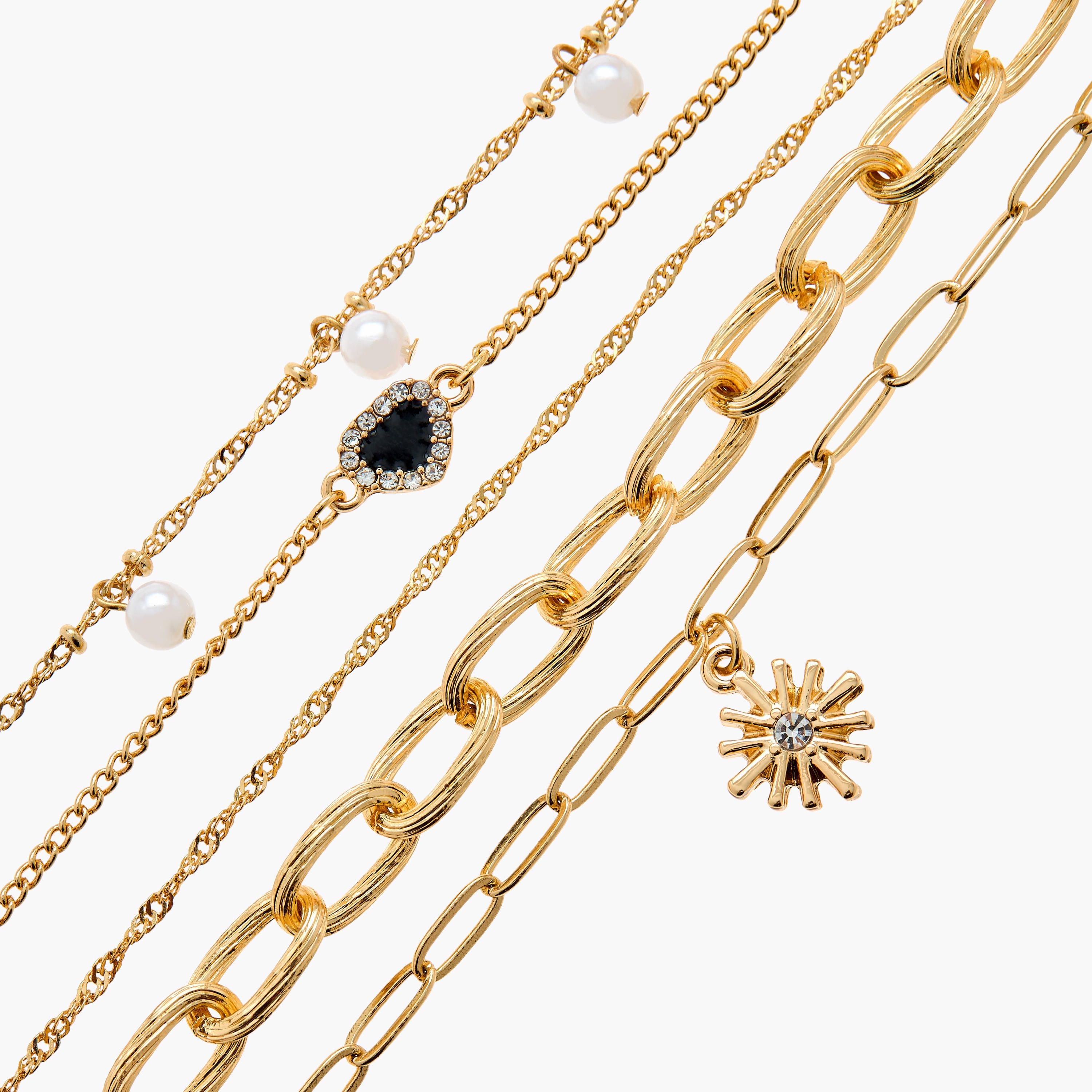 طقم أساور بمشبك إغلاق 5 قطع متنوعة من جلو-women-watchesandjewellery-jewellery-banglesandbracelets-image-9