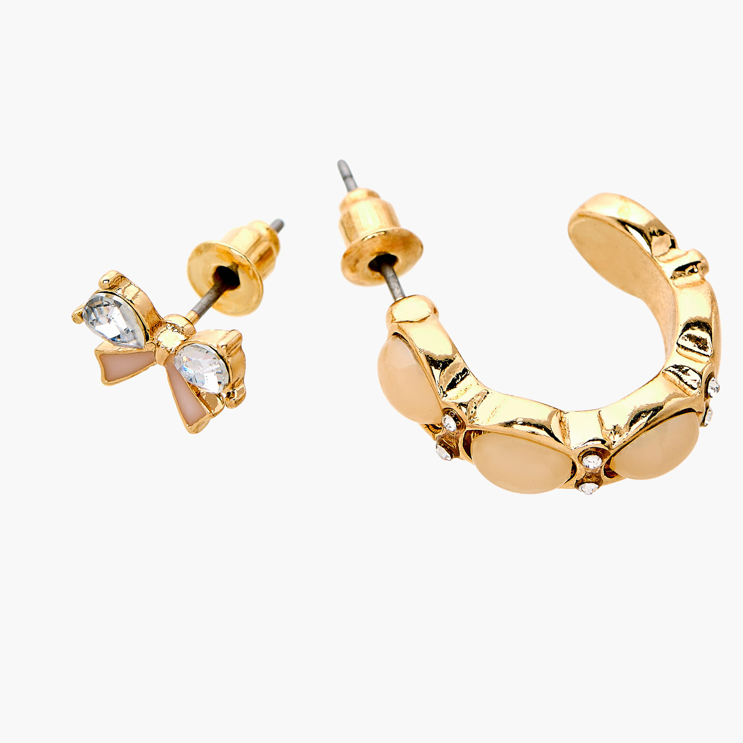 حلق ميتاليك متنوّع بمكبس إغلاق خلفي من جلوو - عبوة من 9-women-watchesandjewellery-jewellery-earrings-image-4
