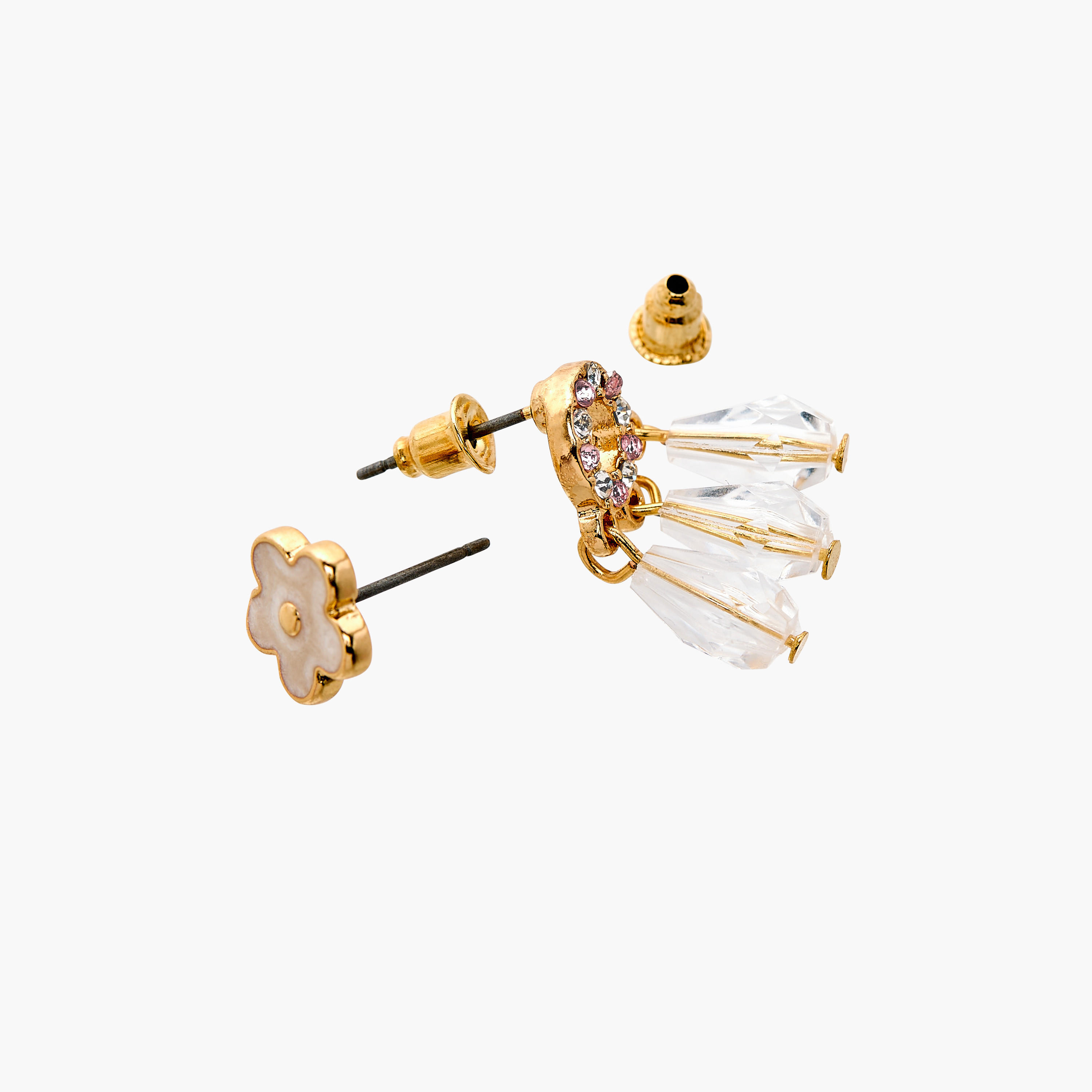 Set of 9 - Gloo Metallic Stud Earrings with Pushback Closure-women-watchesandjewellery-jewellery-earrings-image-4