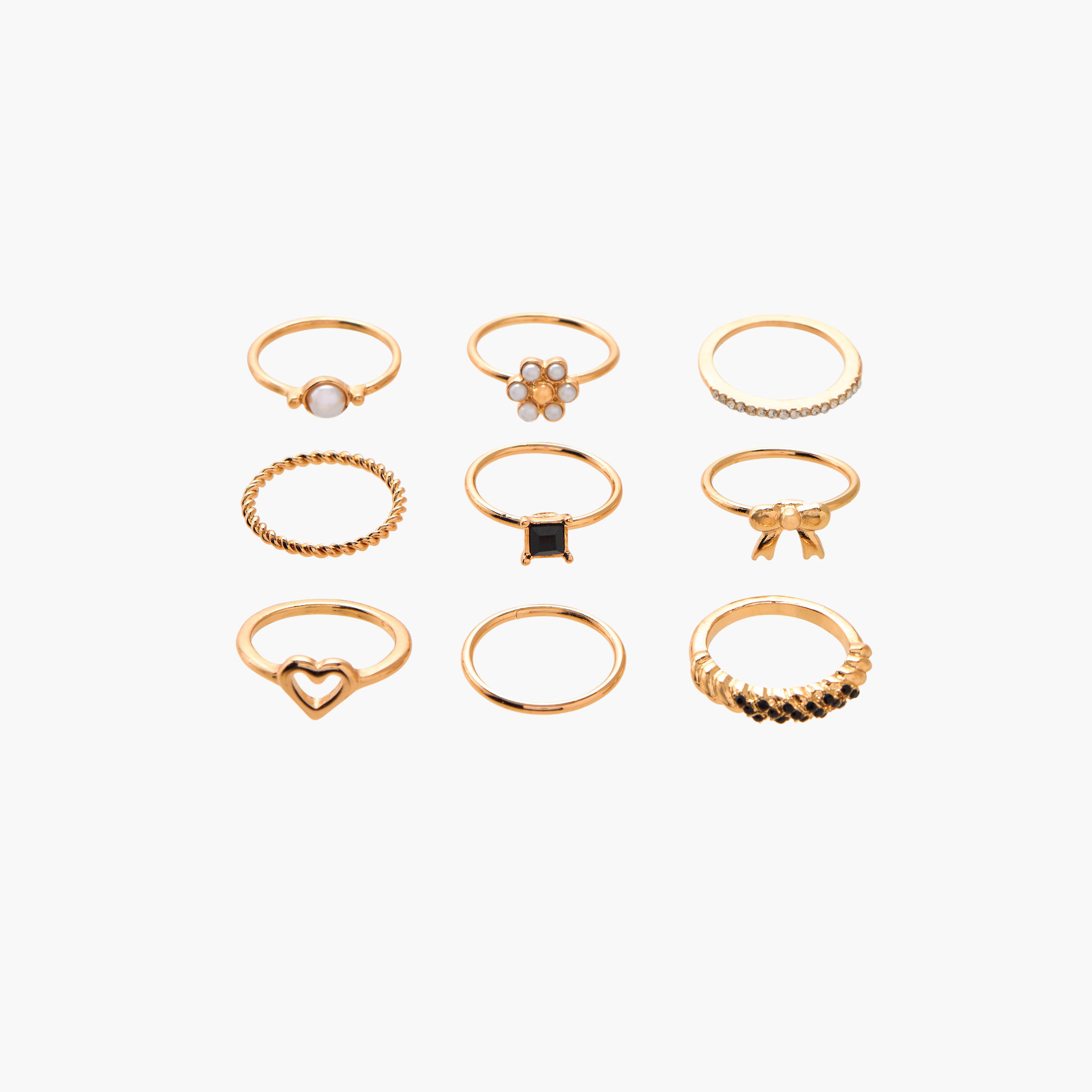 خواتم متنوعة من جلوو - مجموعة 6 قطع-women-watchesandjewellery-jewellery-rings-image-2