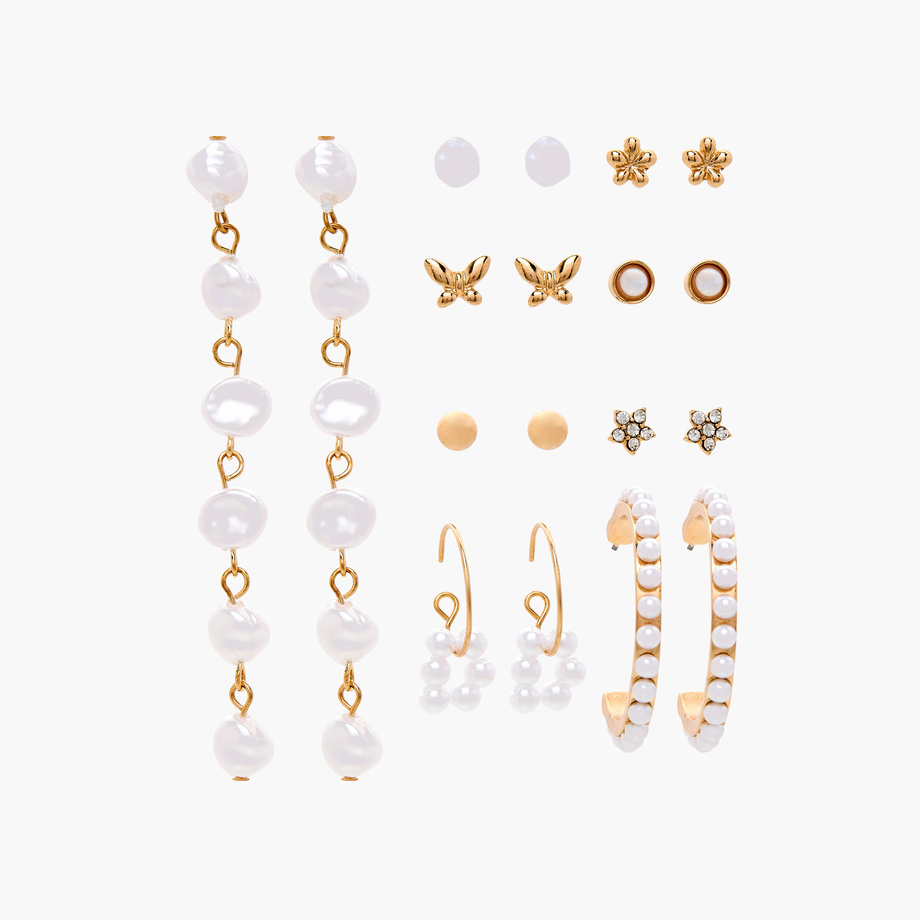 حلقان متنوعة من جلوو - طقم 9 أزواج-women-watchesandjewellery-jewellery-earrings-image-1