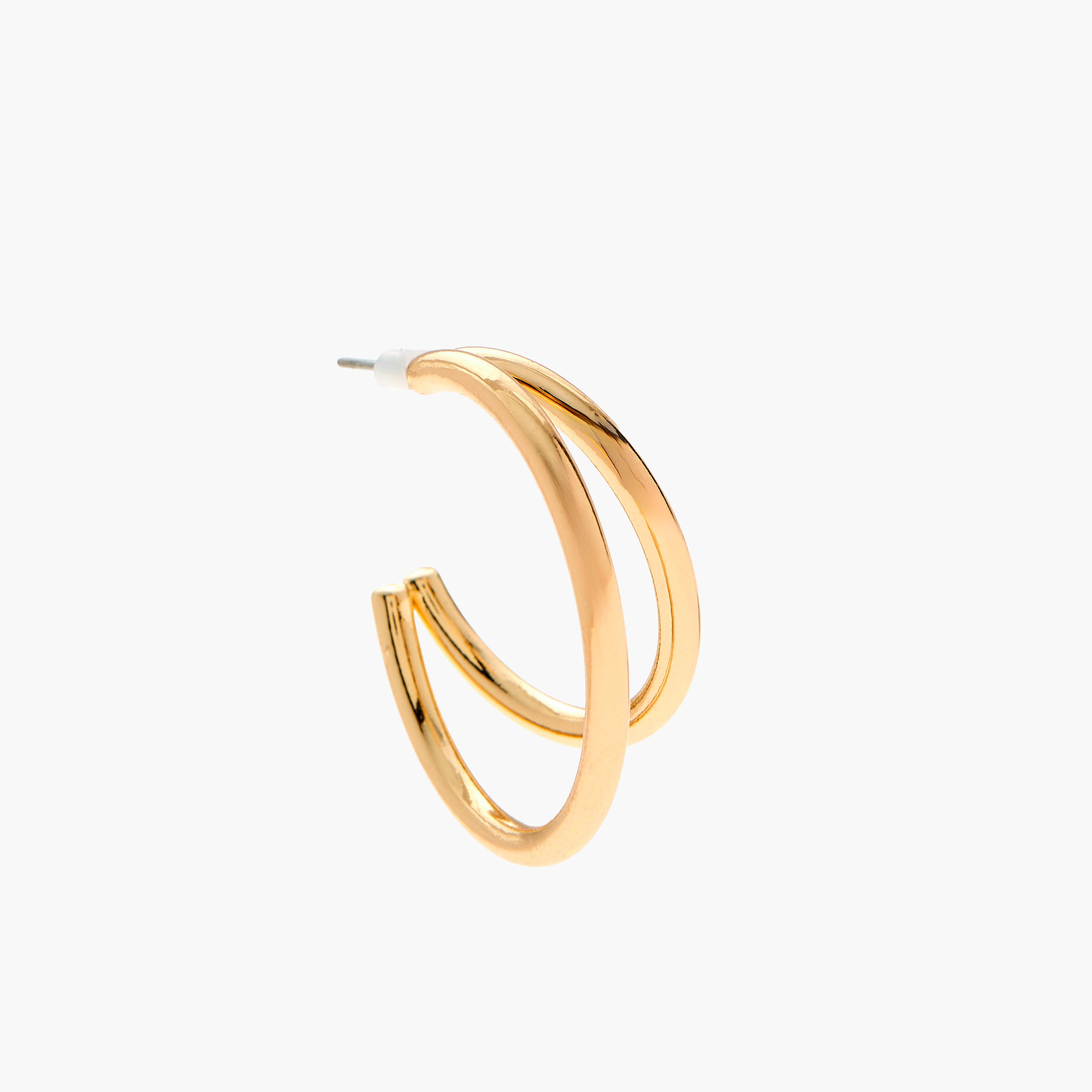 Gloo Metallic Hoop Earrings with Pushback Closure-women-watchesandjewellery-jewellery-earrings-image-2