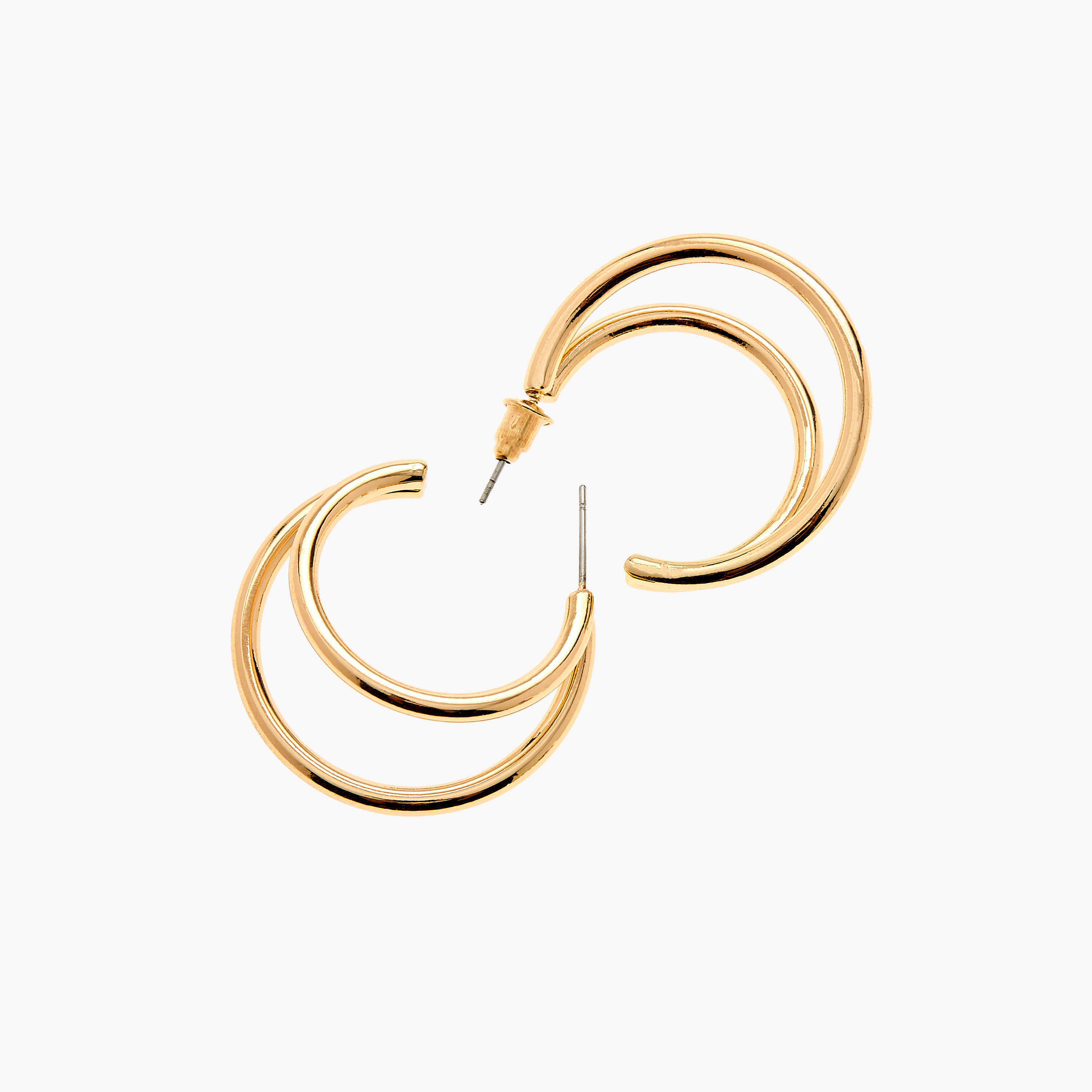Gloo Metallic Hoop Earrings with Pushback Closure-women-watchesandjewellery-jewellery-earrings-image-3