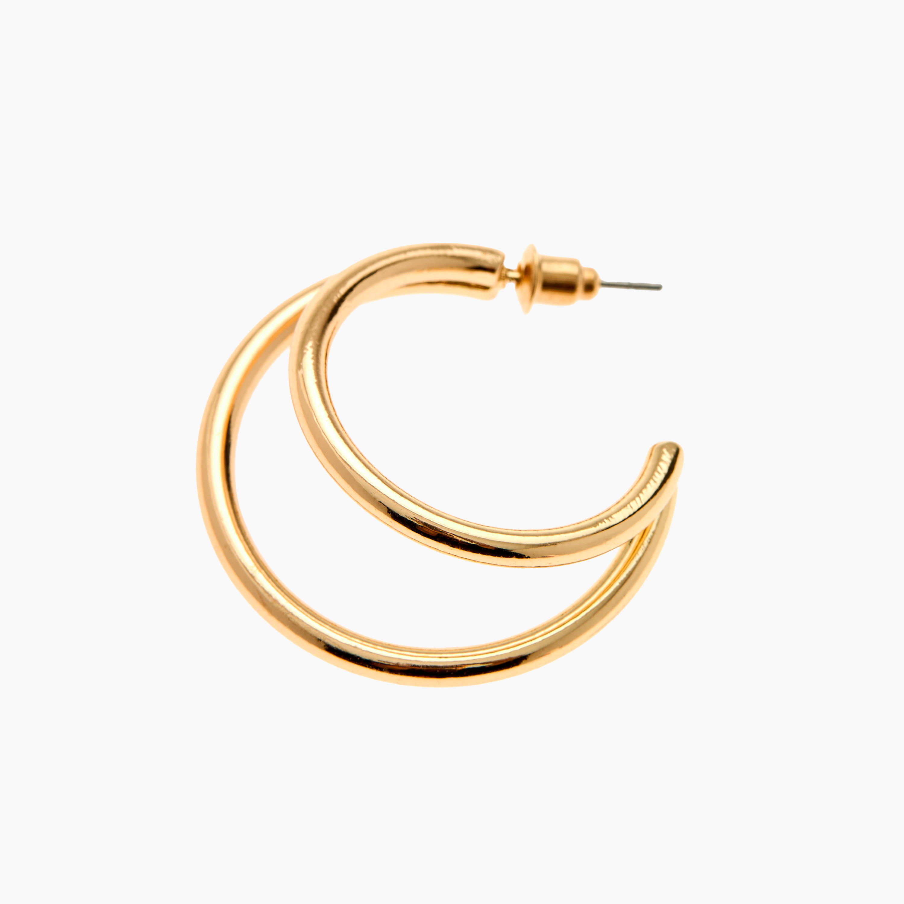 Gloo Metallic Hoop Earrings with Pushback Closure-women-watchesandjewellery-jewellery-earrings-image-4