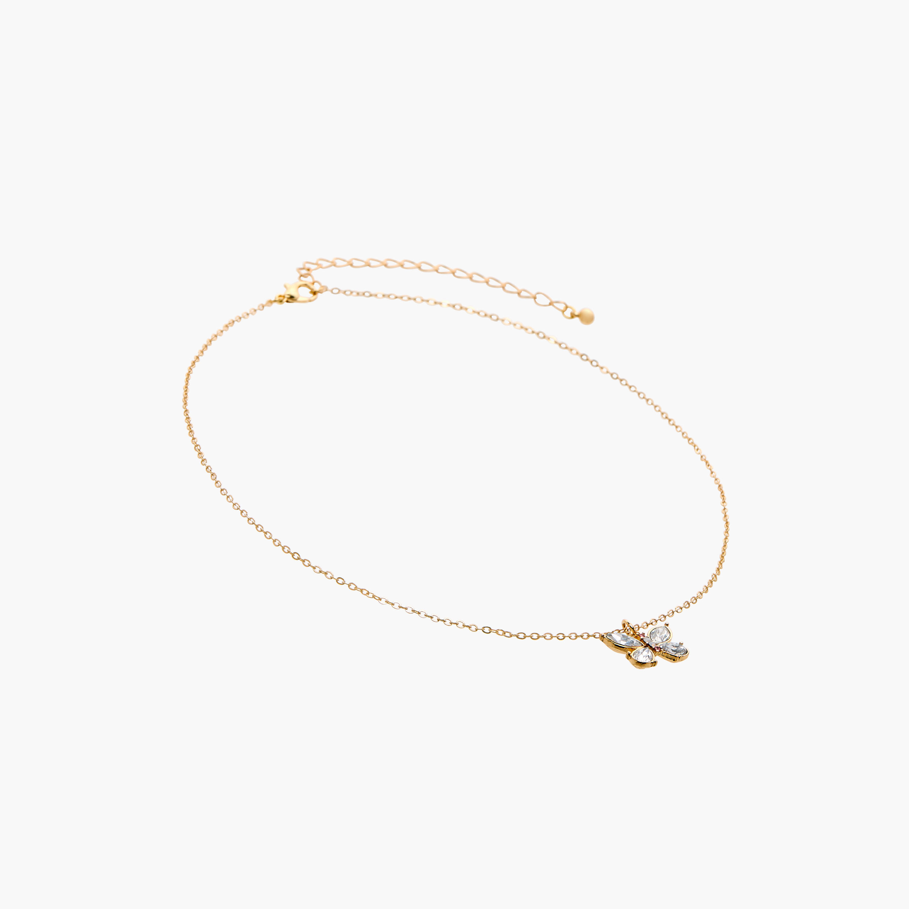 عقد بدلاية فراشة مرصع ومشبك إغلاق من جلوو-women-watchesandjewellery-jewellery-necklacesandpendants-image-2