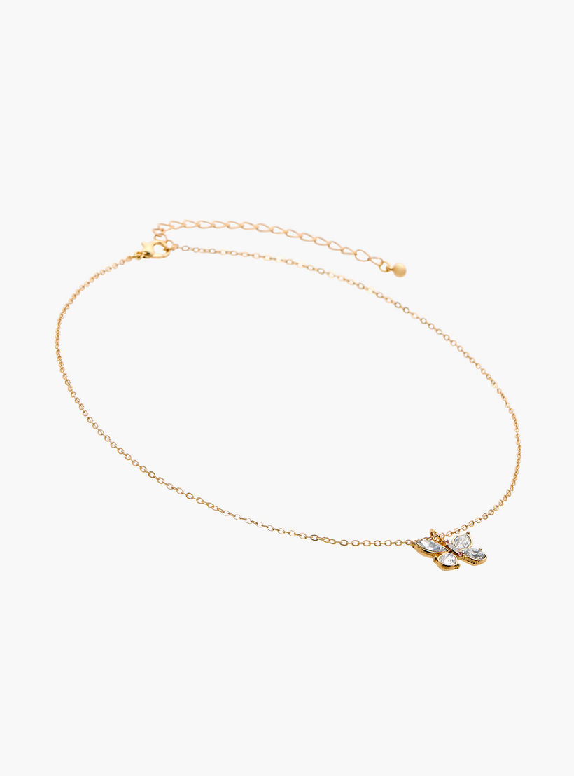 عقد بدلاية فراشة مرصع ومشبك إغلاق من جلوو-women-watchesandjewellery-jewellery-necklacesandpendants-image-2